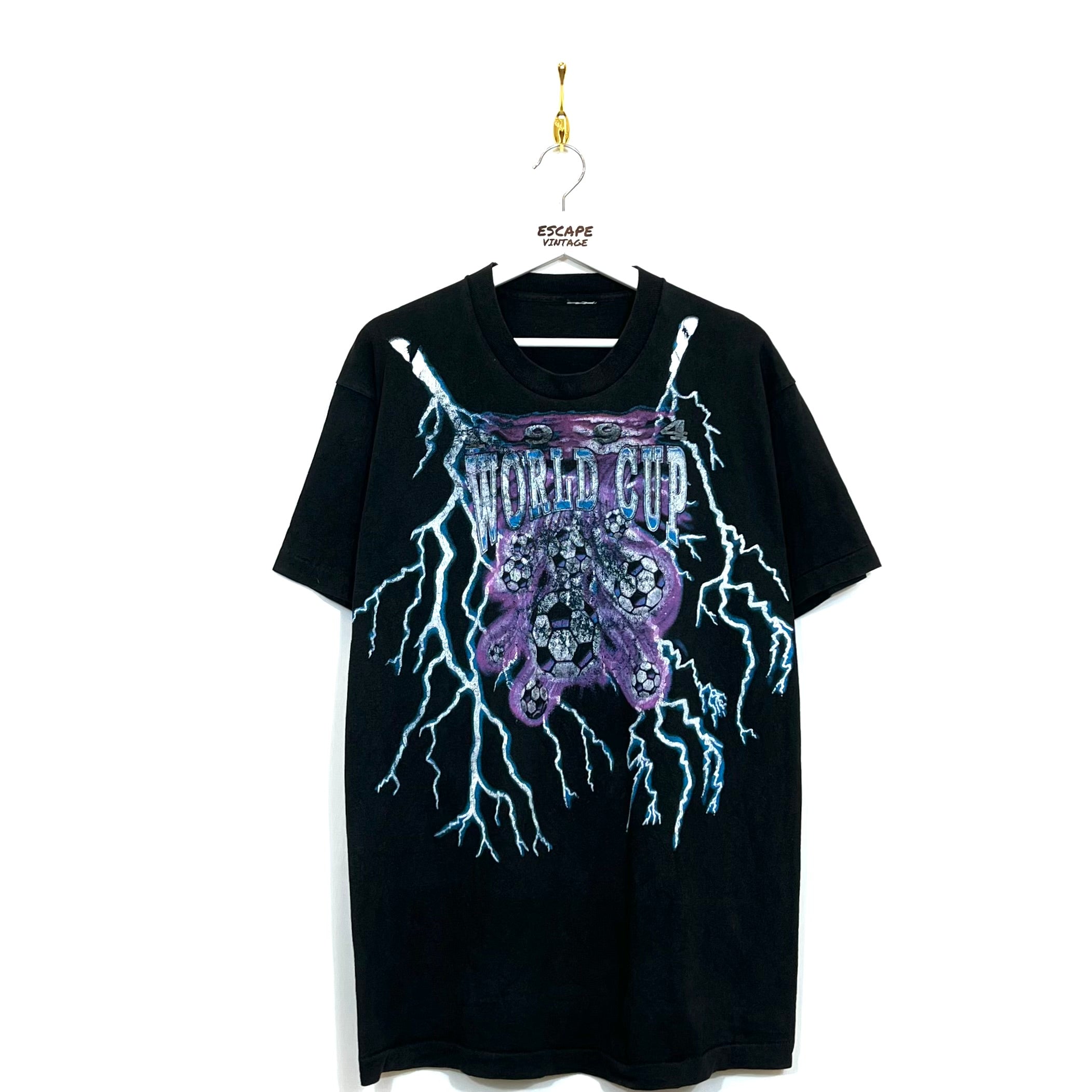 [DA COLLEZIONE] Introvabile 1994 T-Shirt World Cup USA Thunder Series Single Stitch Vintage [XL]