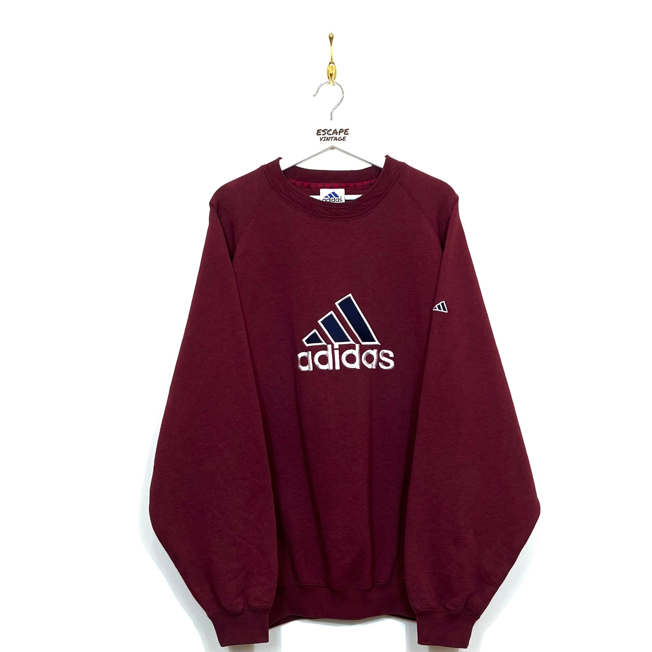 [RARA] 90s Felpa Adidas Big Logo Vintage [XL]