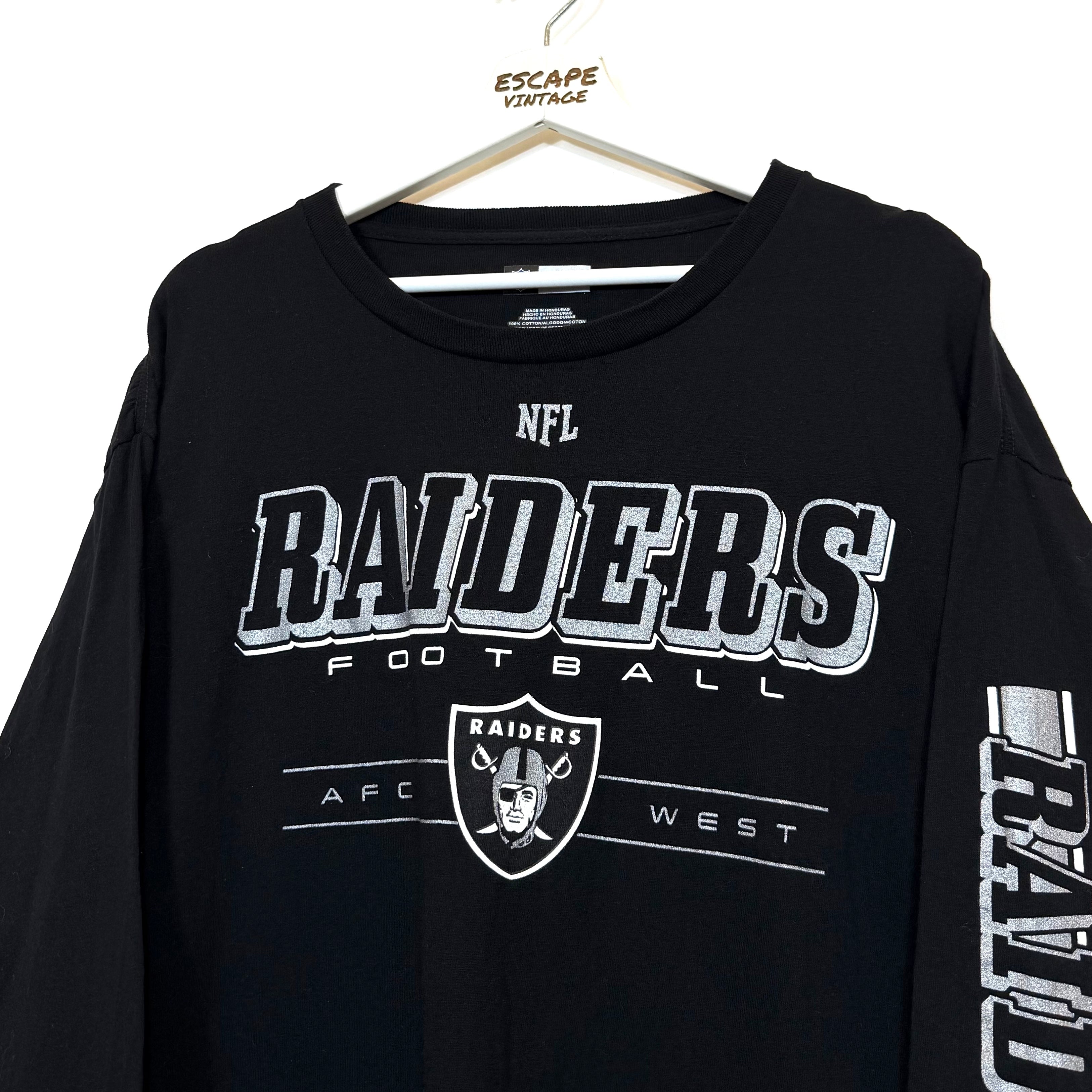 T-Shirt NFL Raiders Maniche Lunghe Vintage [XL]