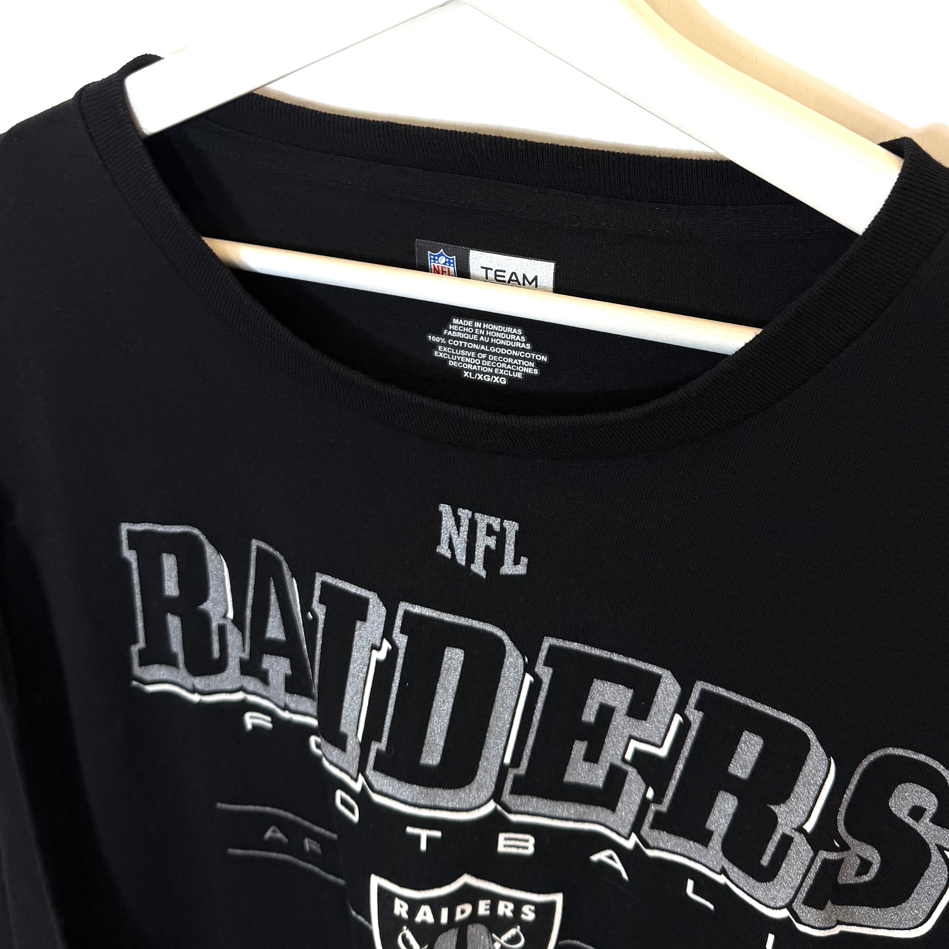 T-Shirt NFL Raiders Maniche Lunghe Vintage [XL]