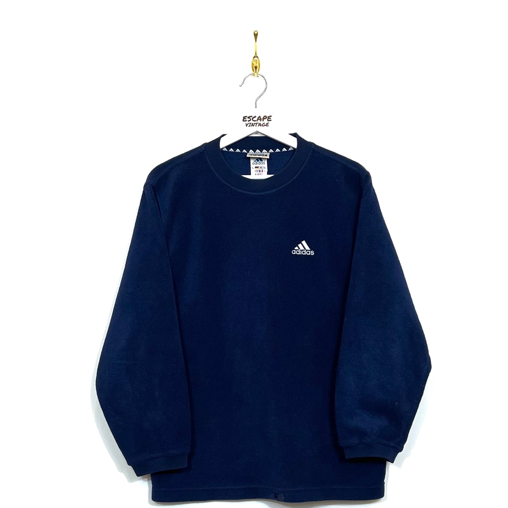 90s Felpa Adidas In Pile Vintage [S]