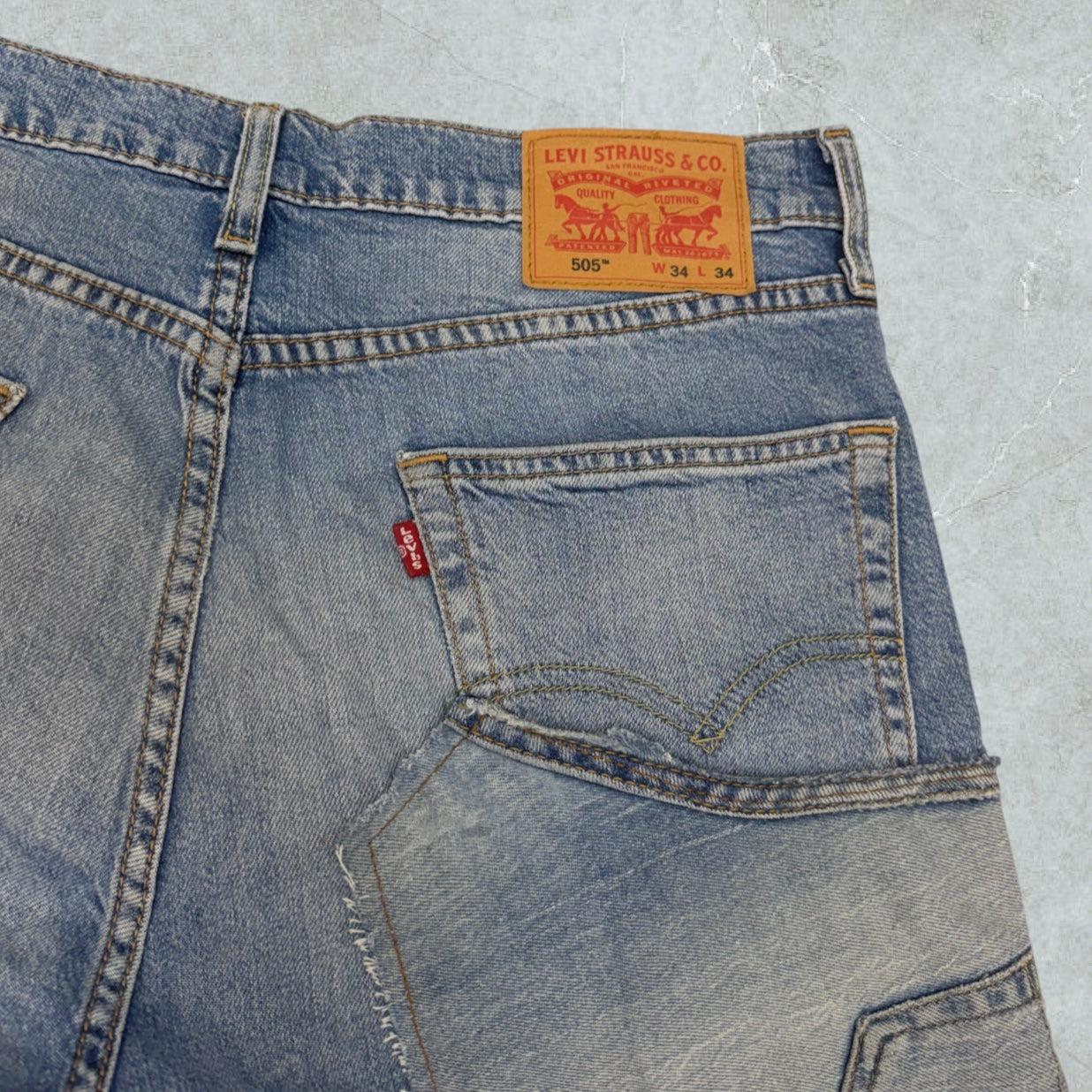 Jeans Levis 501 Patchwork Super Baggy Vintage [48 IT]