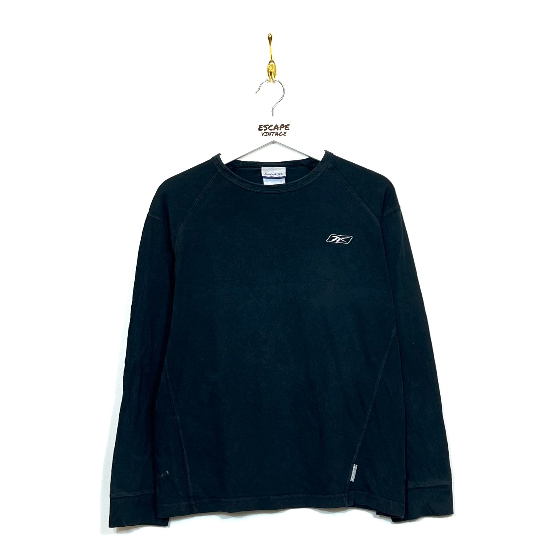 00s T-Shirt Reebok Maniche Lunghe Vintage [S]