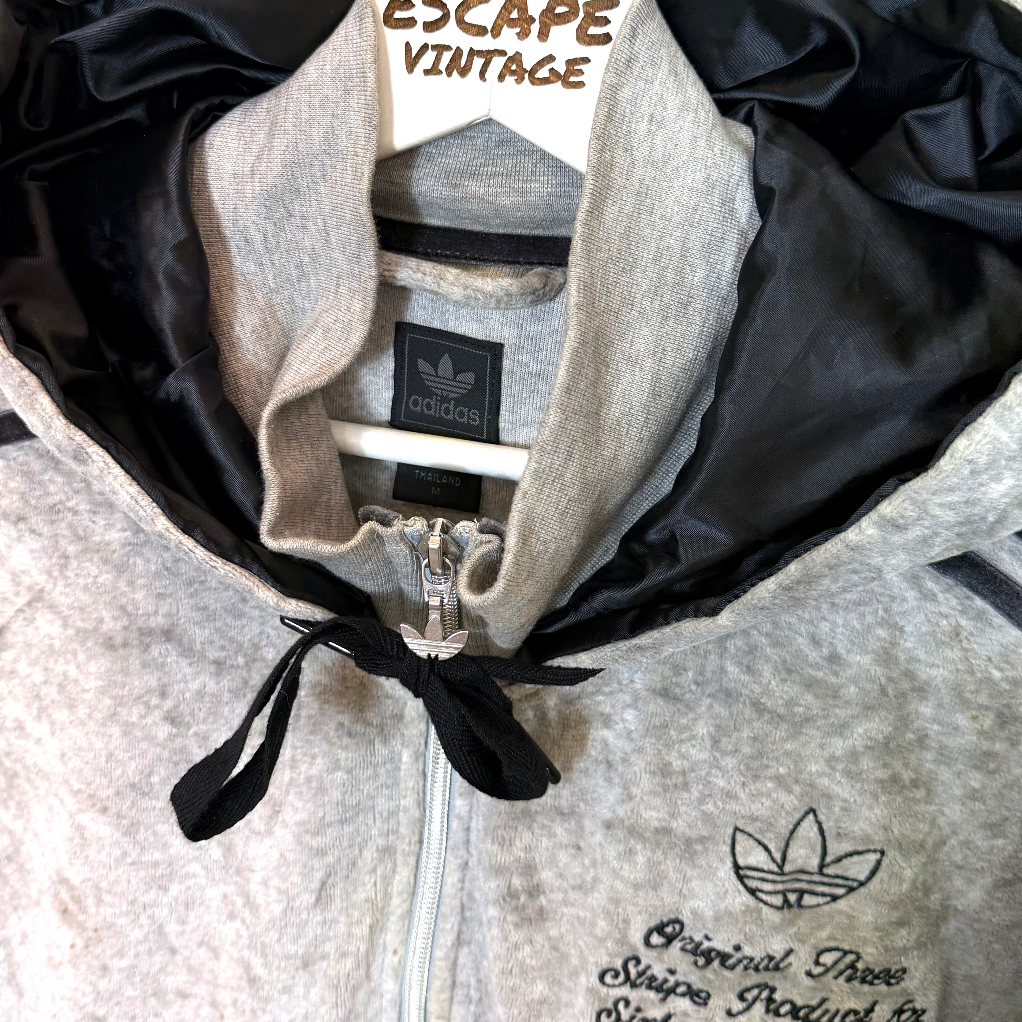 00s Felpa Adidas In Velluto Vintage [M]