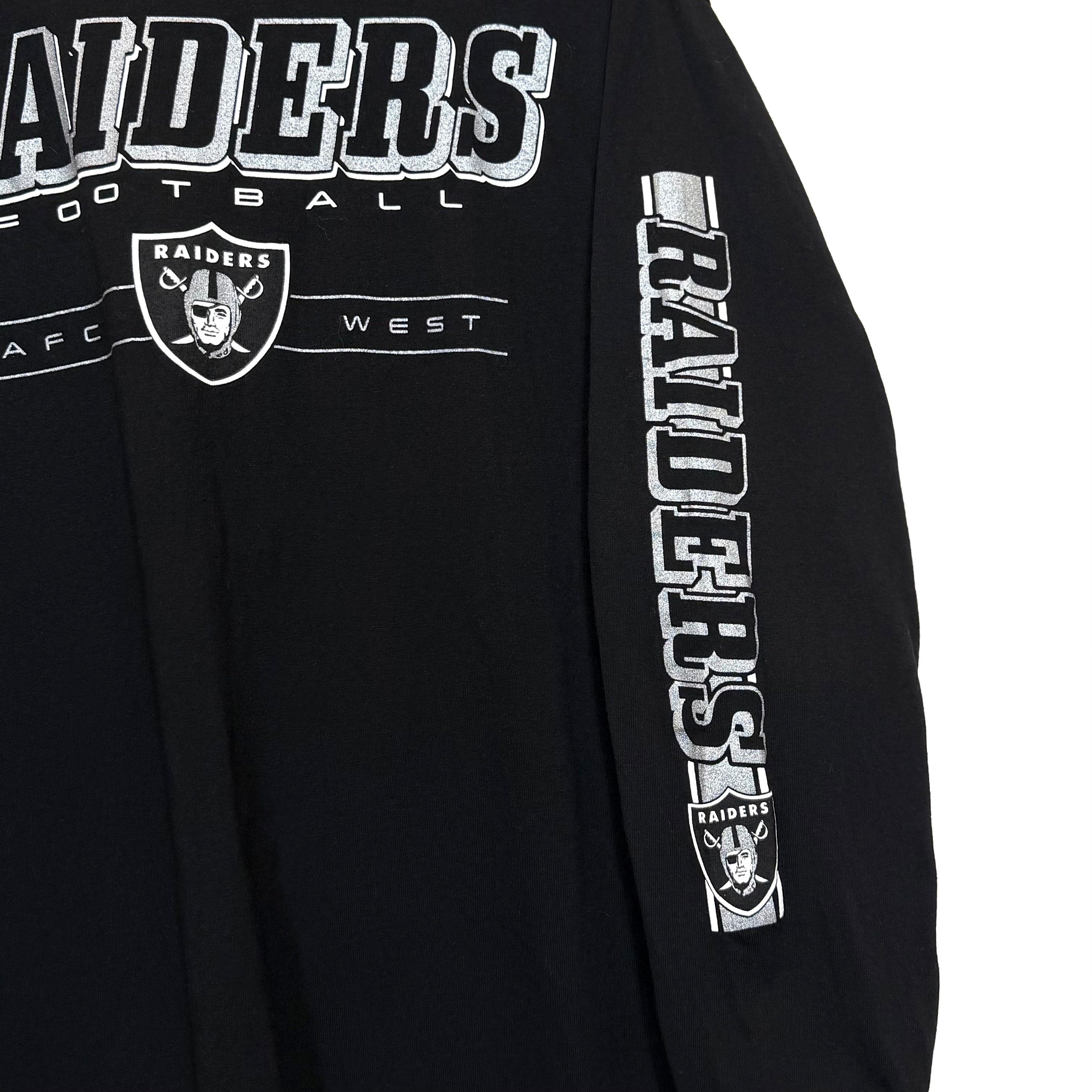 T-Shirt NFL Raiders Maniche Lunghe Vintage [XL]