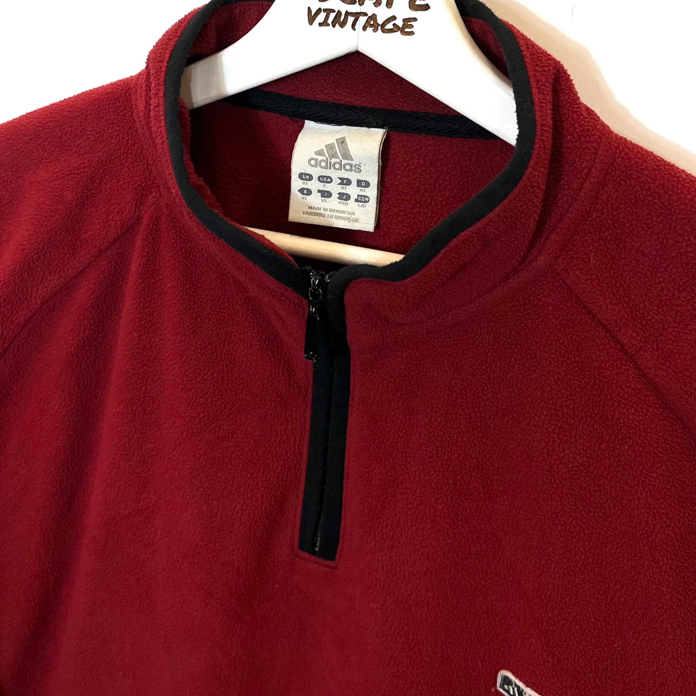 00s Felpa Adidas In Pile Vintage [XL]