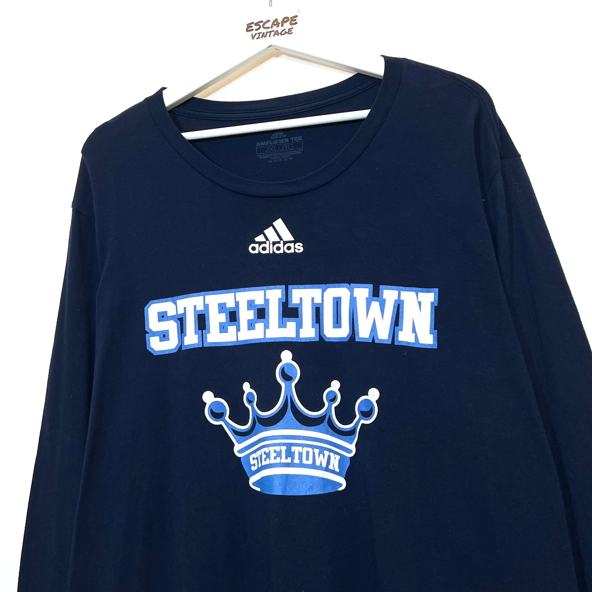 00s T-Shirt Adidas Maniche Lunghe Vintage [XXL]