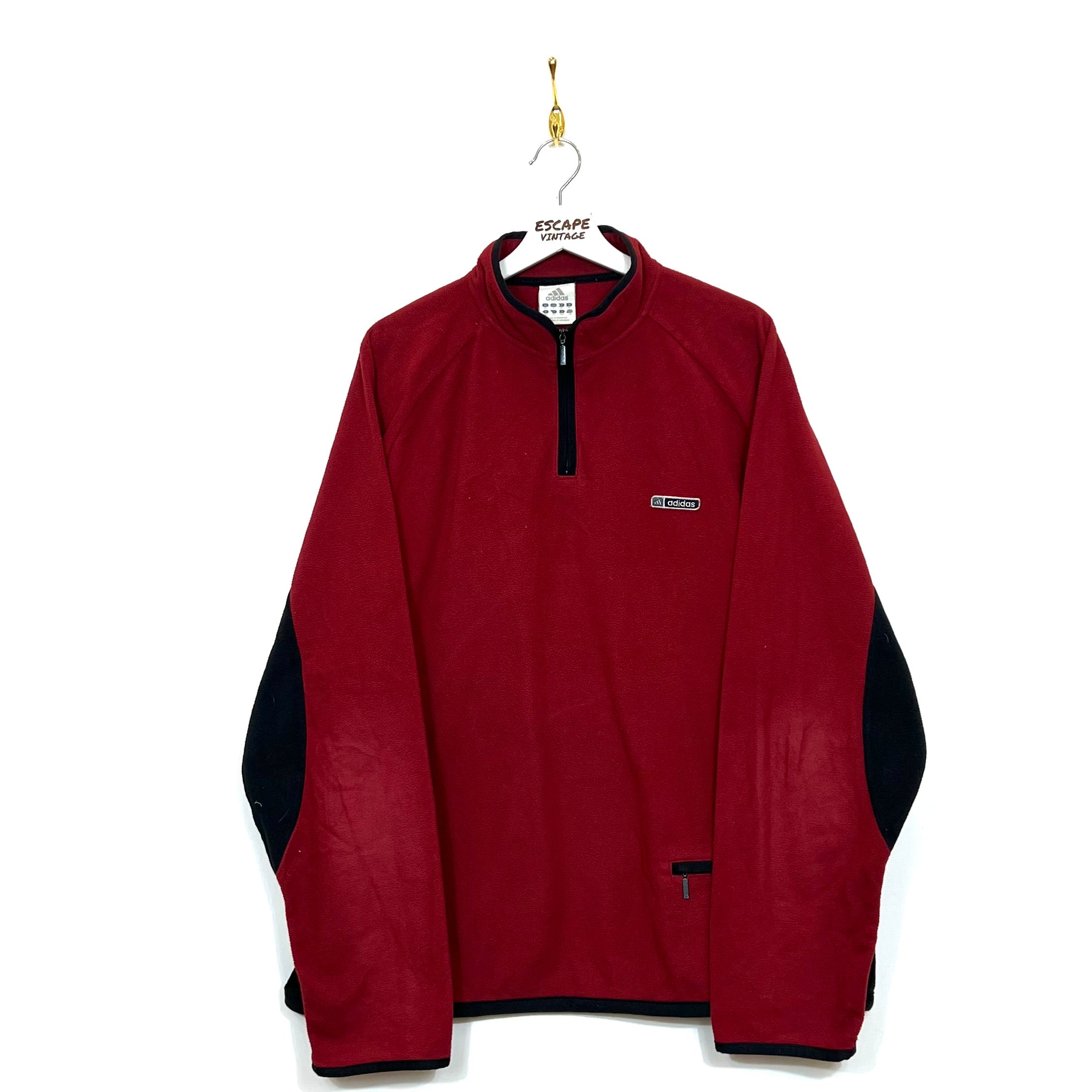 00s Felpa Adidas In Pile Vintage [XL]