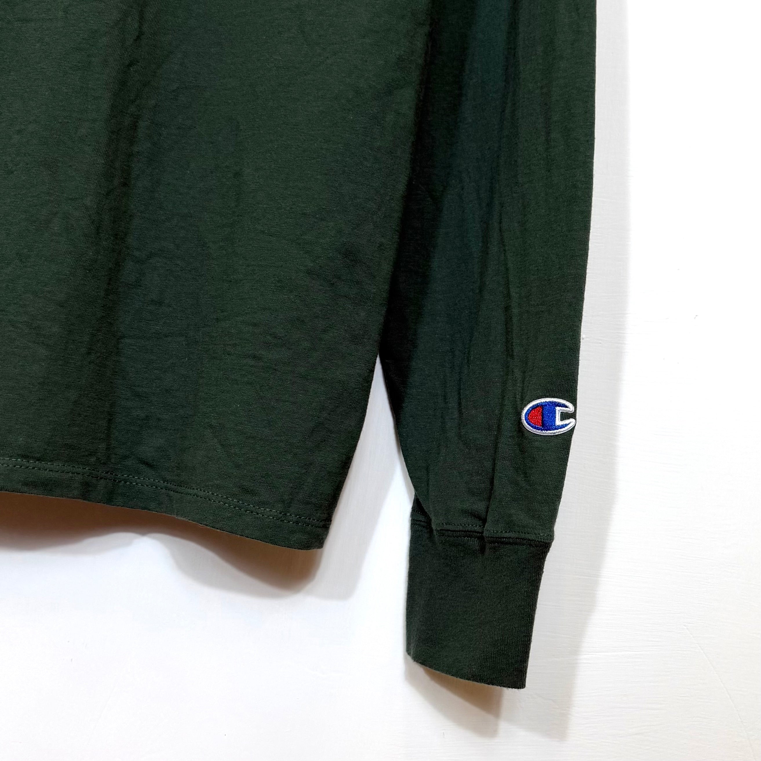 00s T-Shirt Champion Maniche Lunghe Vintage [M]
