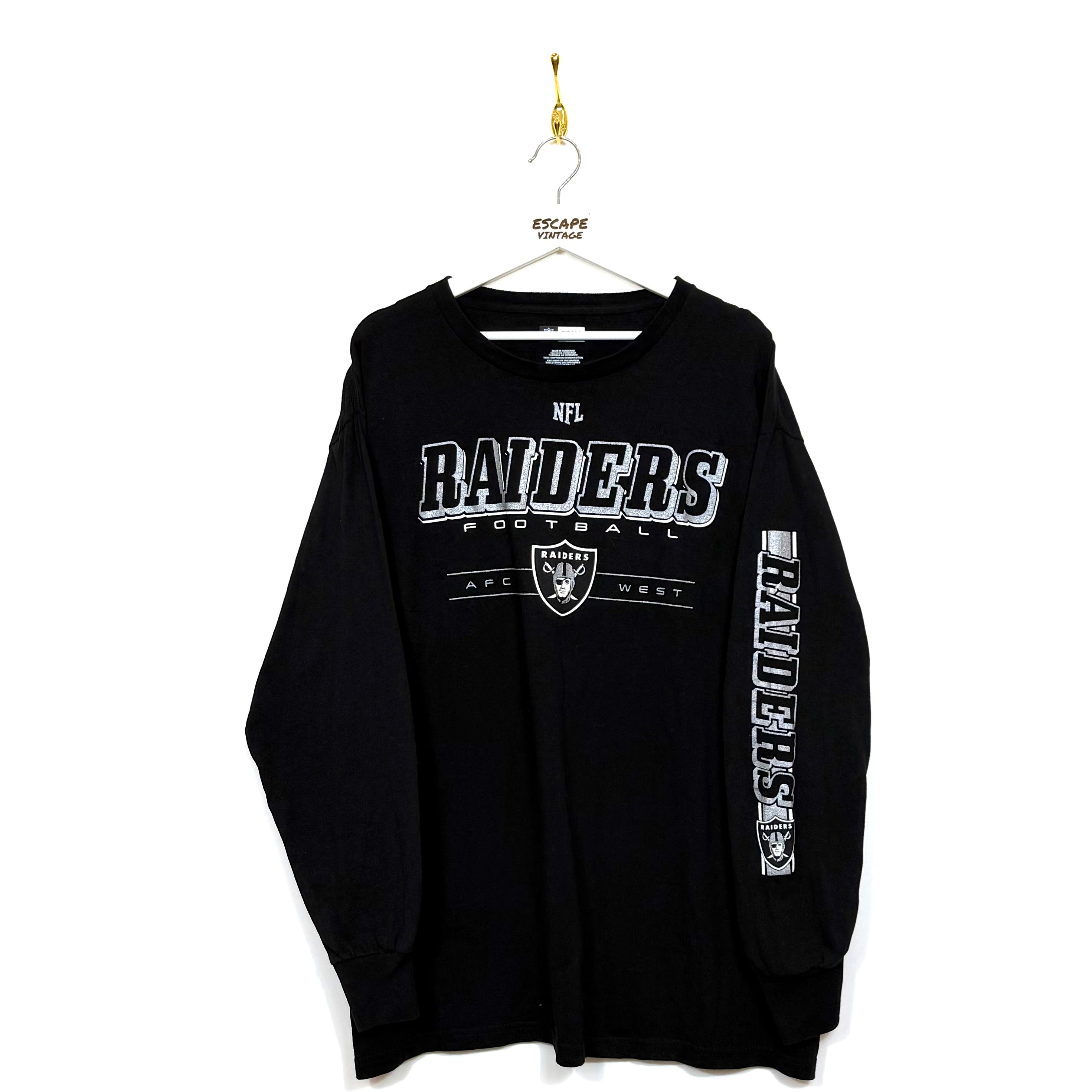 T-Shirt NFL Raiders Maniche Lunghe Vintage [XL]