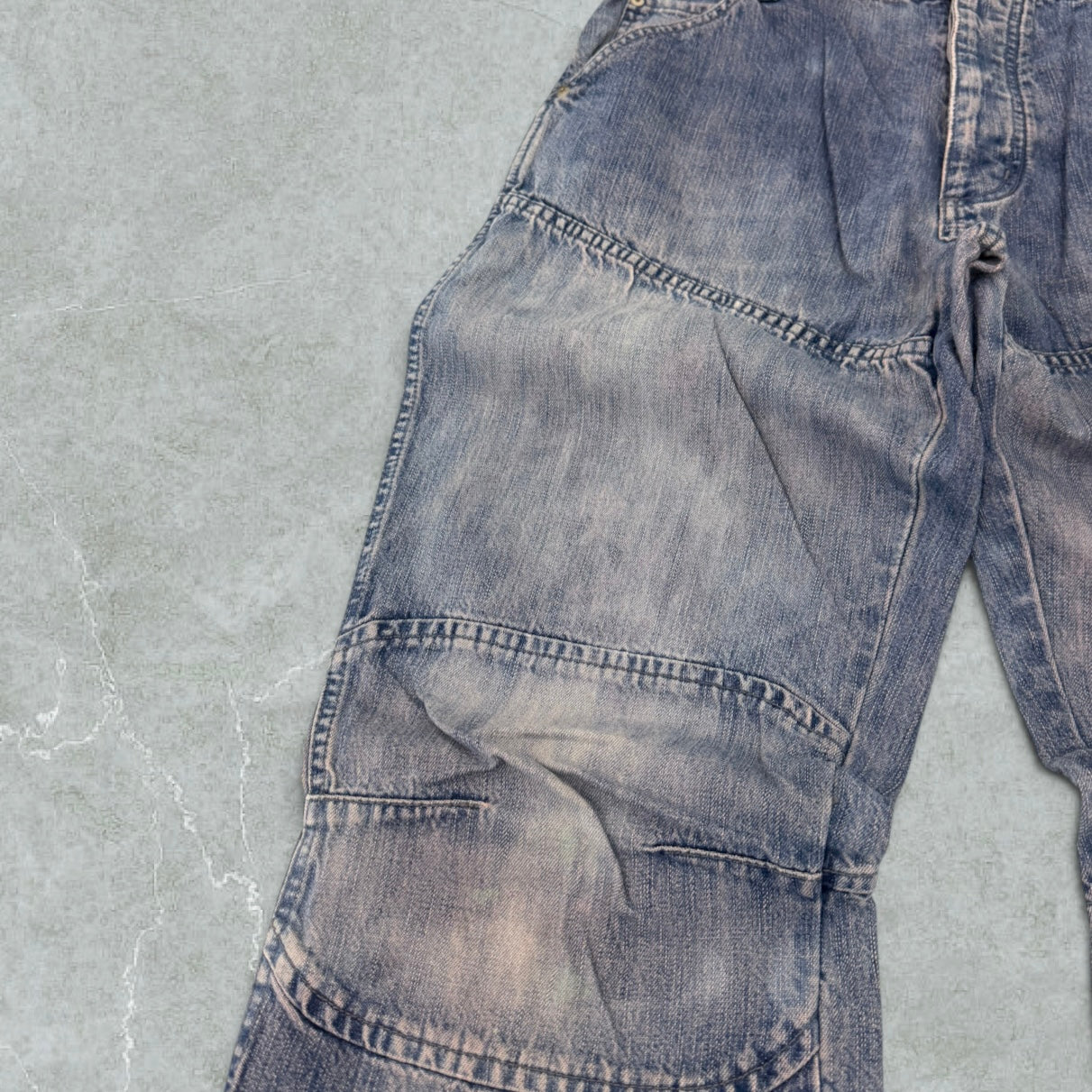 00s Jeans Baggy Hip Hop Tie Dye Vintage [47 IT]