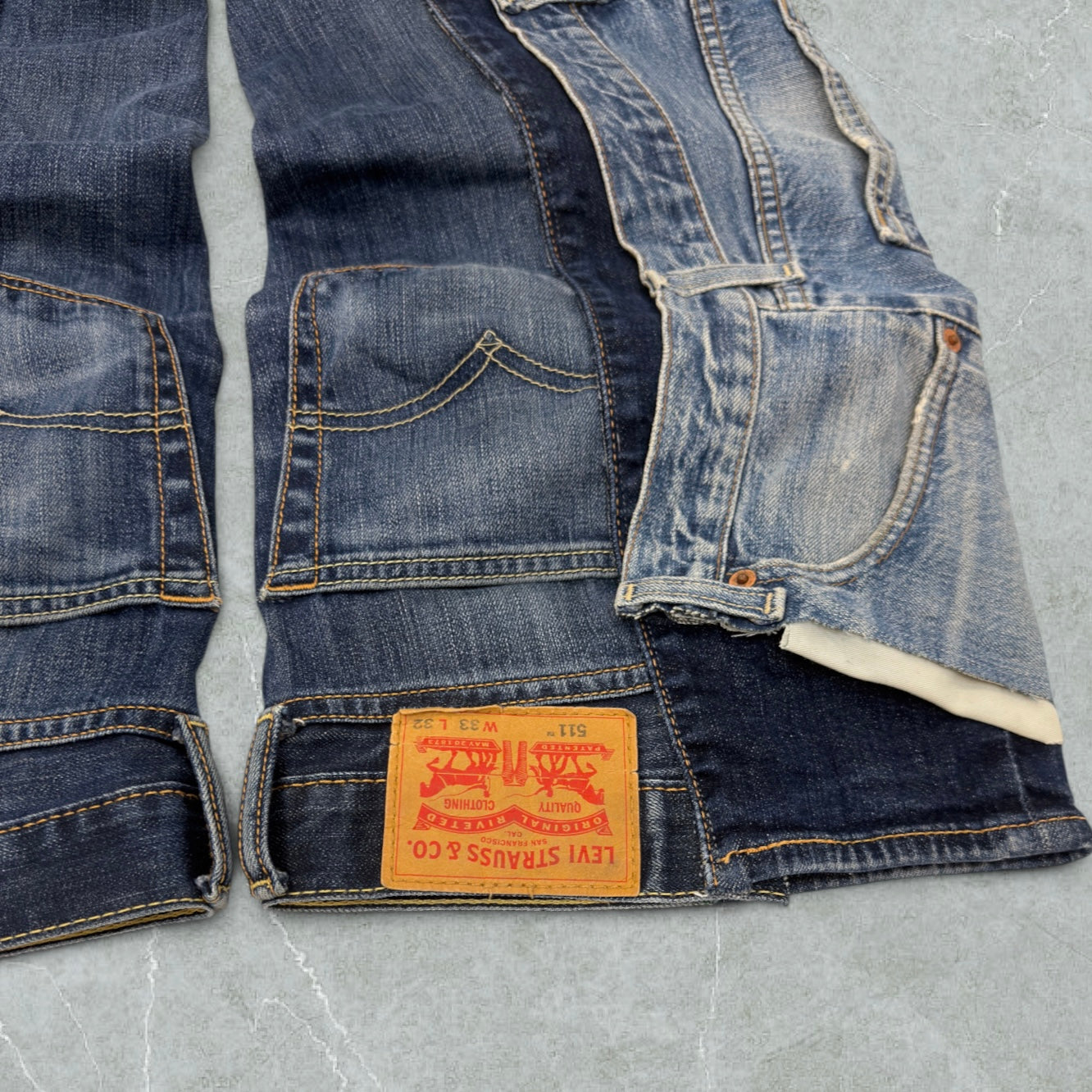 Jeans Levis 519 Patchwork Ultra Baggy Vintage [43 IT]
