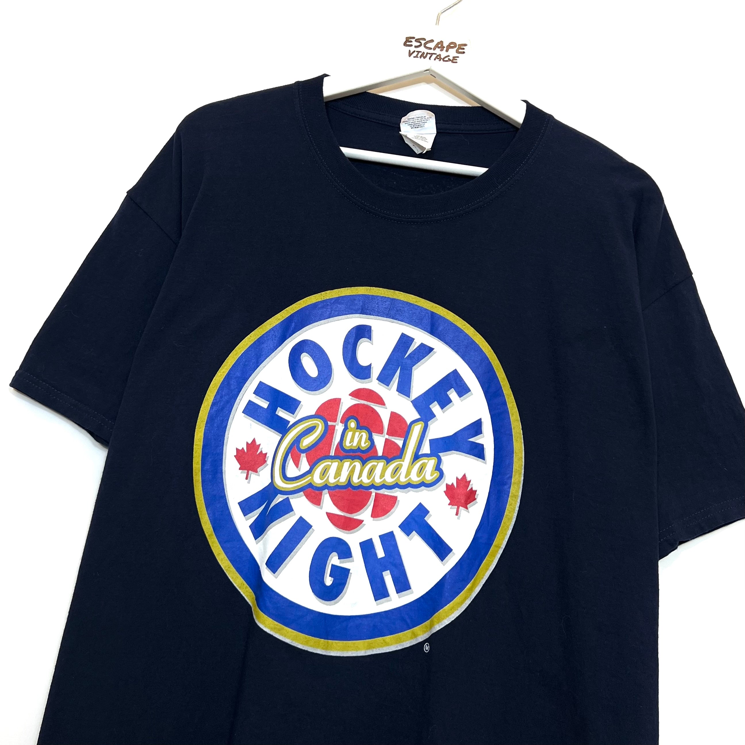 T-Shirt Grafica Hockey Vintage [XL]