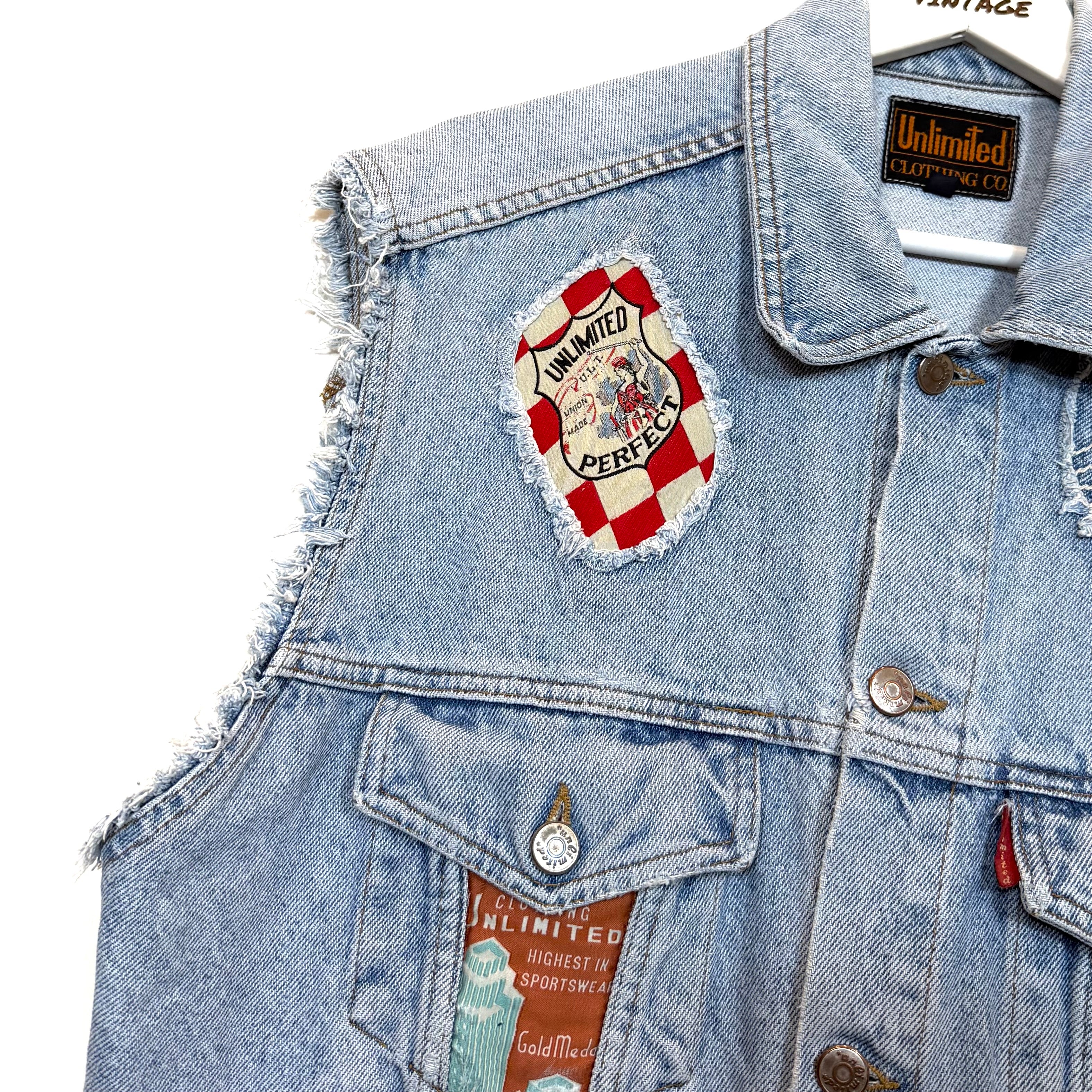 Y2K Gilet In Denim Hip Hop Vintage [M]