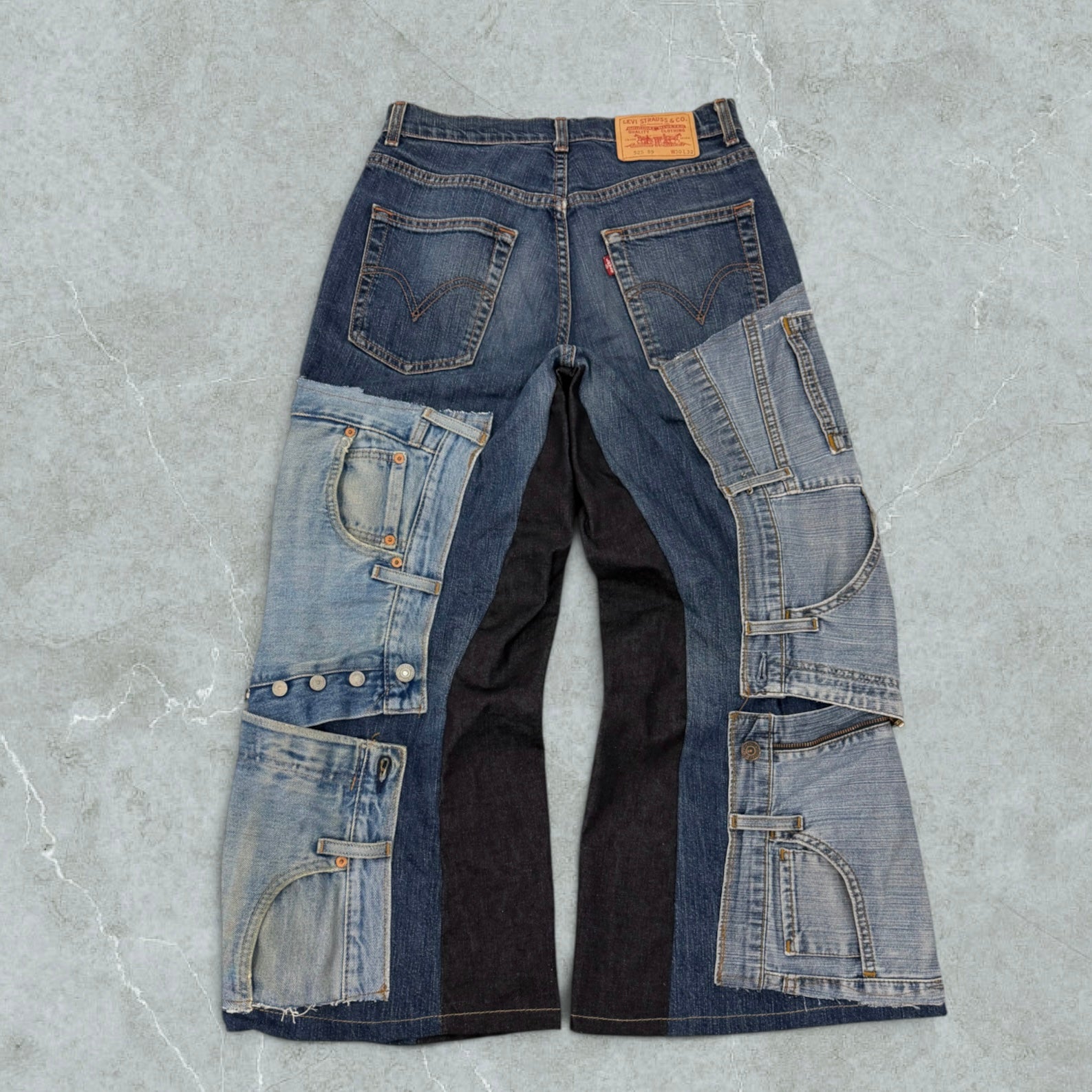 Jeans Levis 525 Patchwork Ultra Baggy Vintage [44 IT]