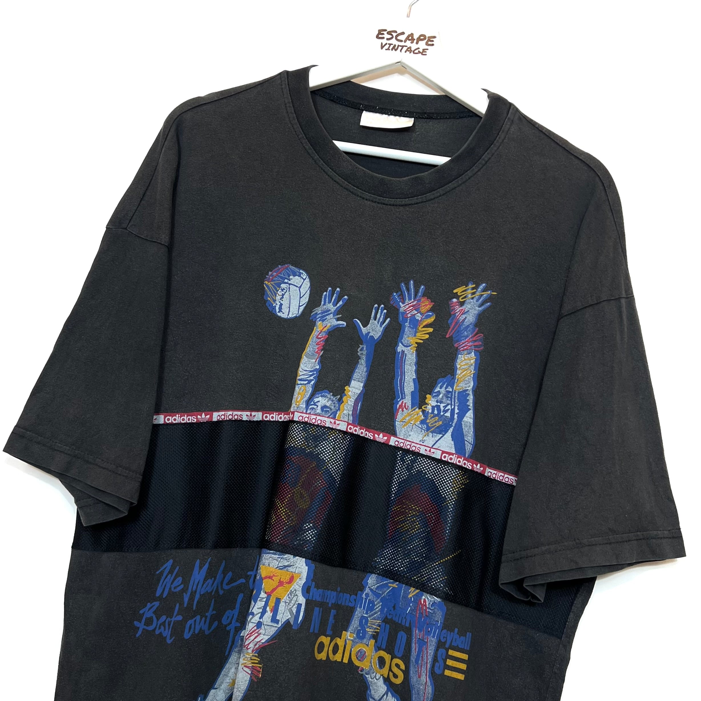 [RARA] 90s T-Shirt Adidas Grafica Vintage [L]