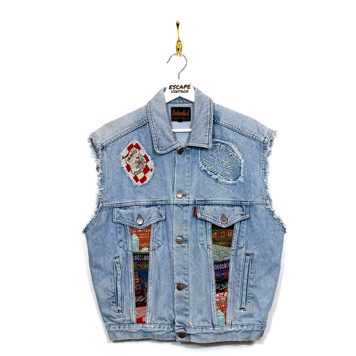 Y2K Gilet In Denim Hip Hop Vintage [M]