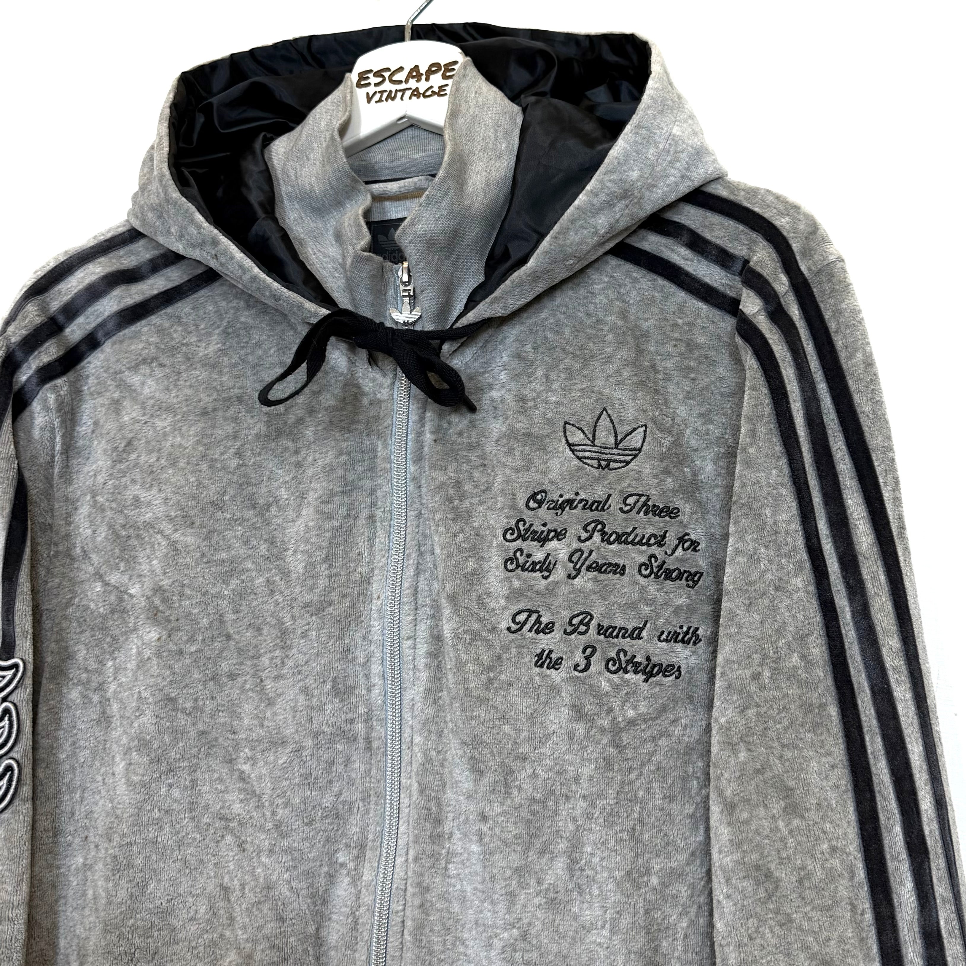 00s Felpa Adidas In Velluto Vintage [M]