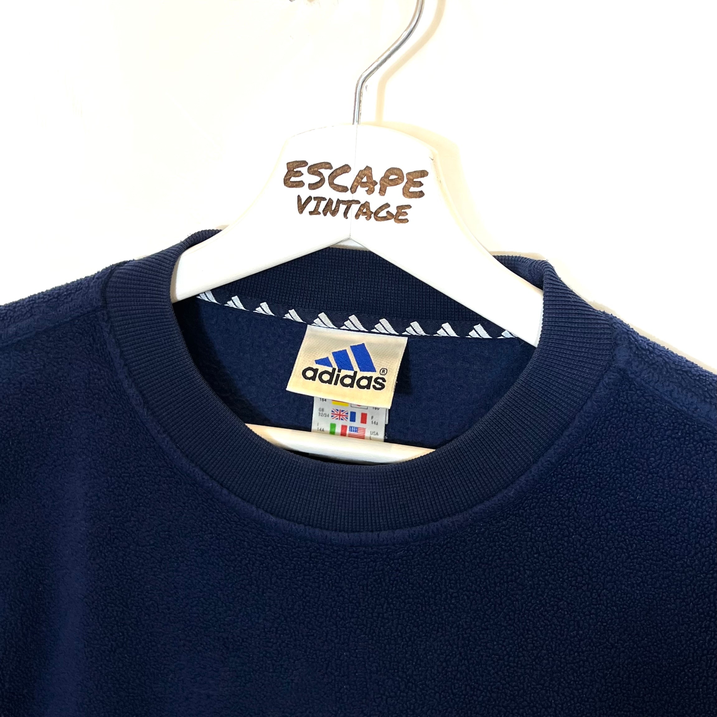 90s Felpa Adidas In Pile Vintage [S]