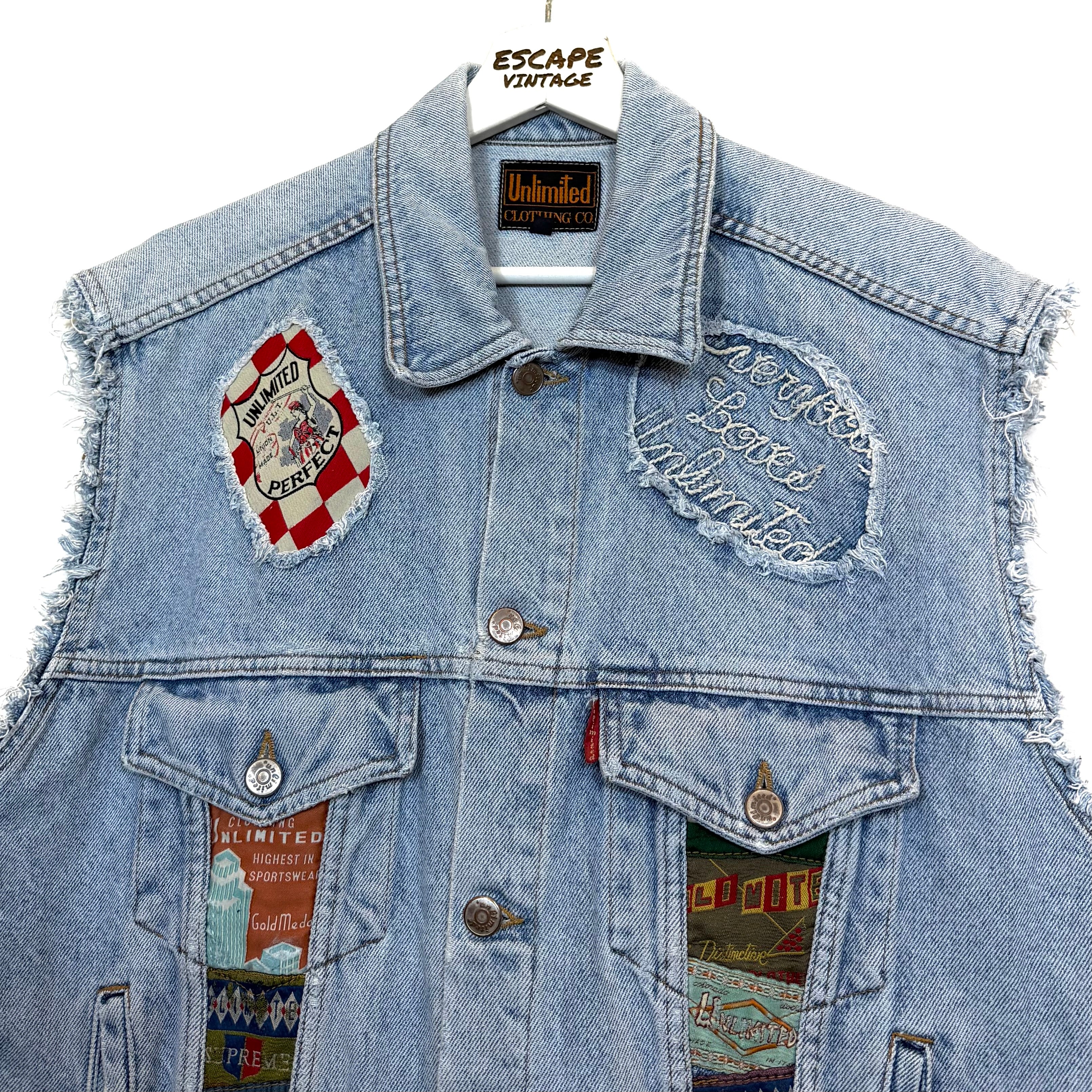 Y2K Gilet In Denim Hip Hop Vintage [M]