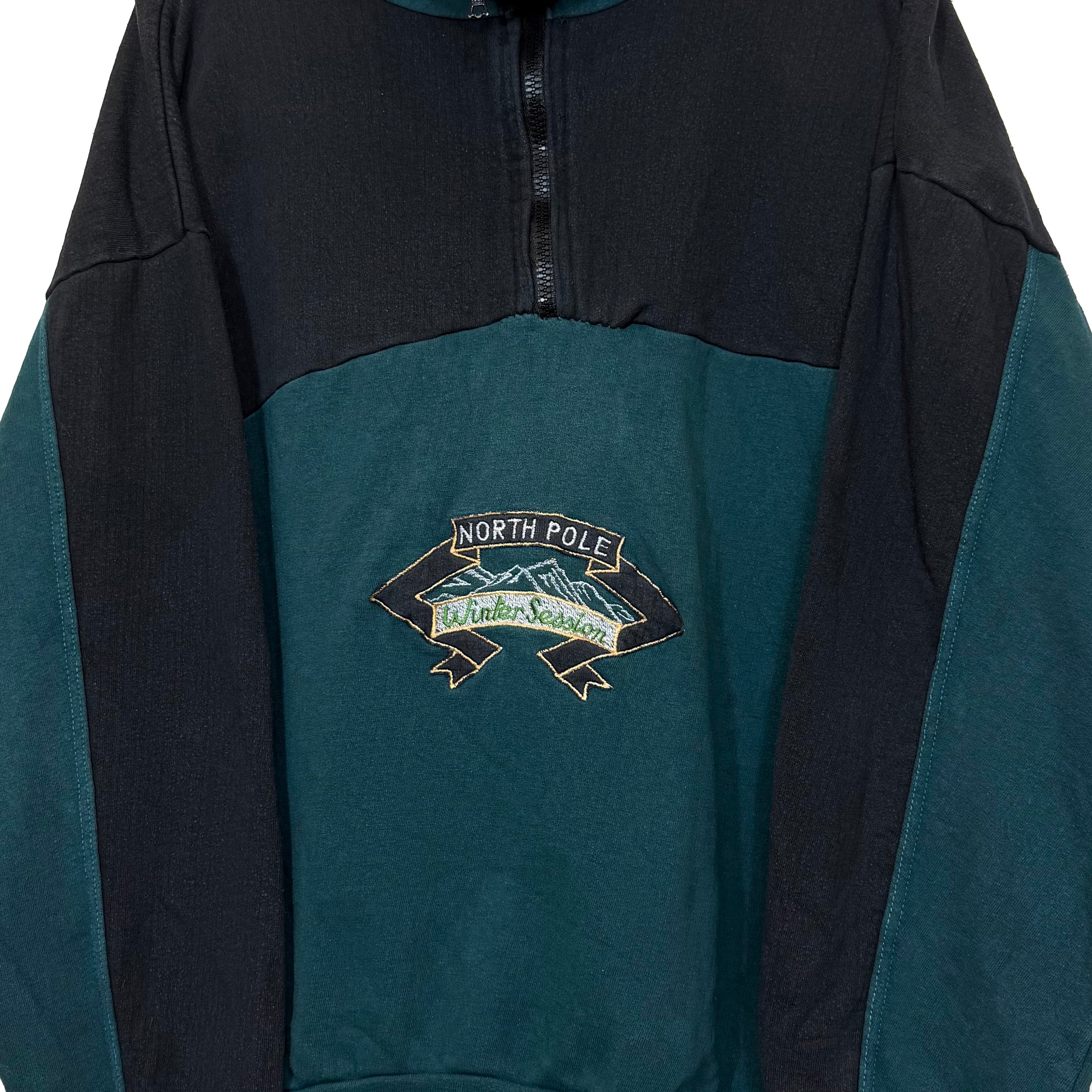 90s Felpa Ricamata Vintage [L]