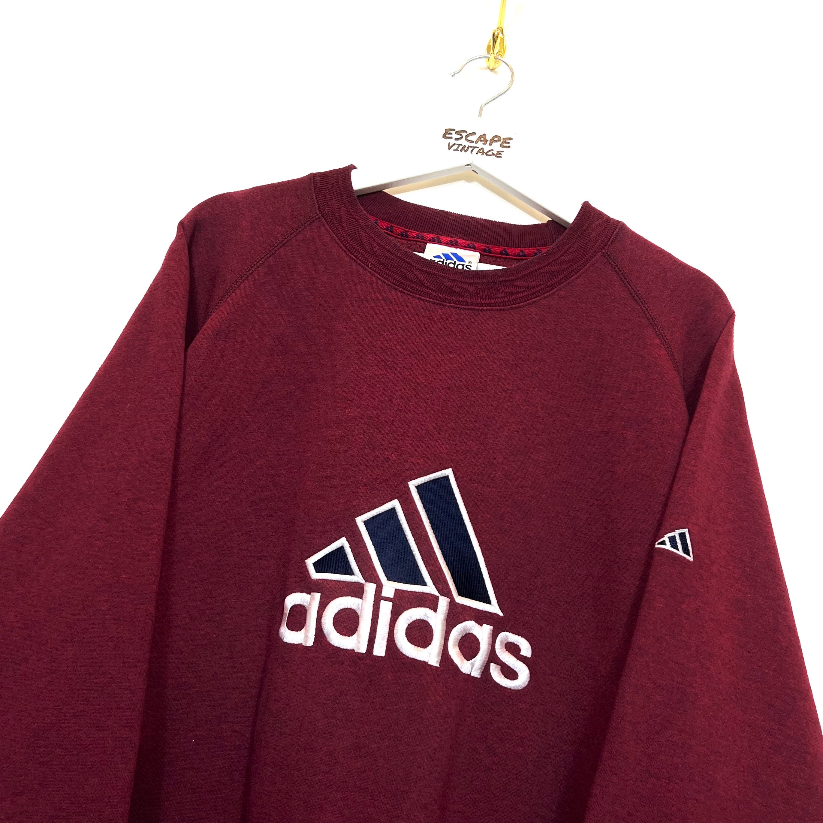 [RARA] 90s Felpa Adidas Big Logo Vintage [XL]