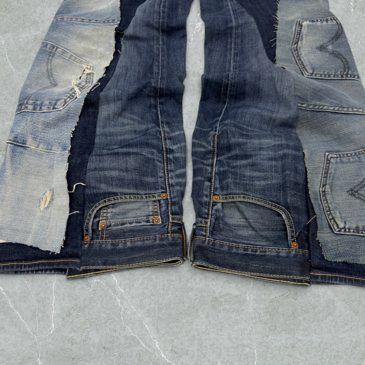 Jeans Levis 519 Patchwork Ultra Baggy Vintage [43 IT]