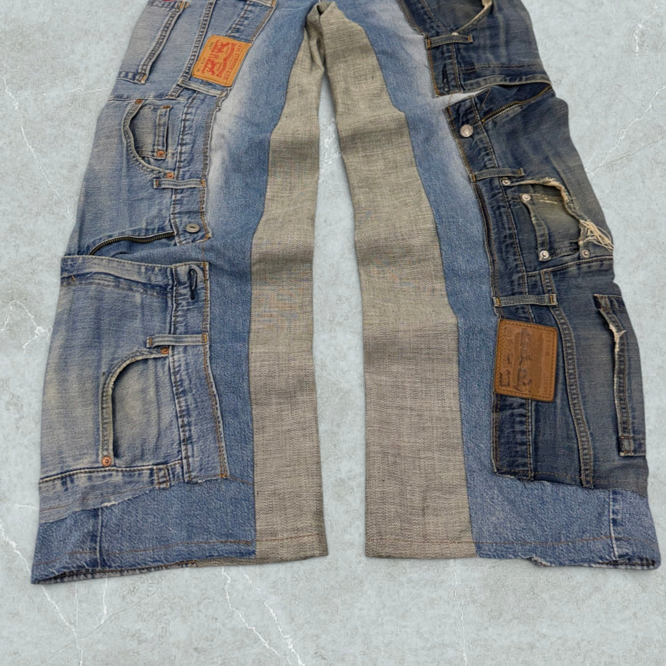 Jeans Levis 501 Patchwork Super Baggy Vintage [48 IT]
