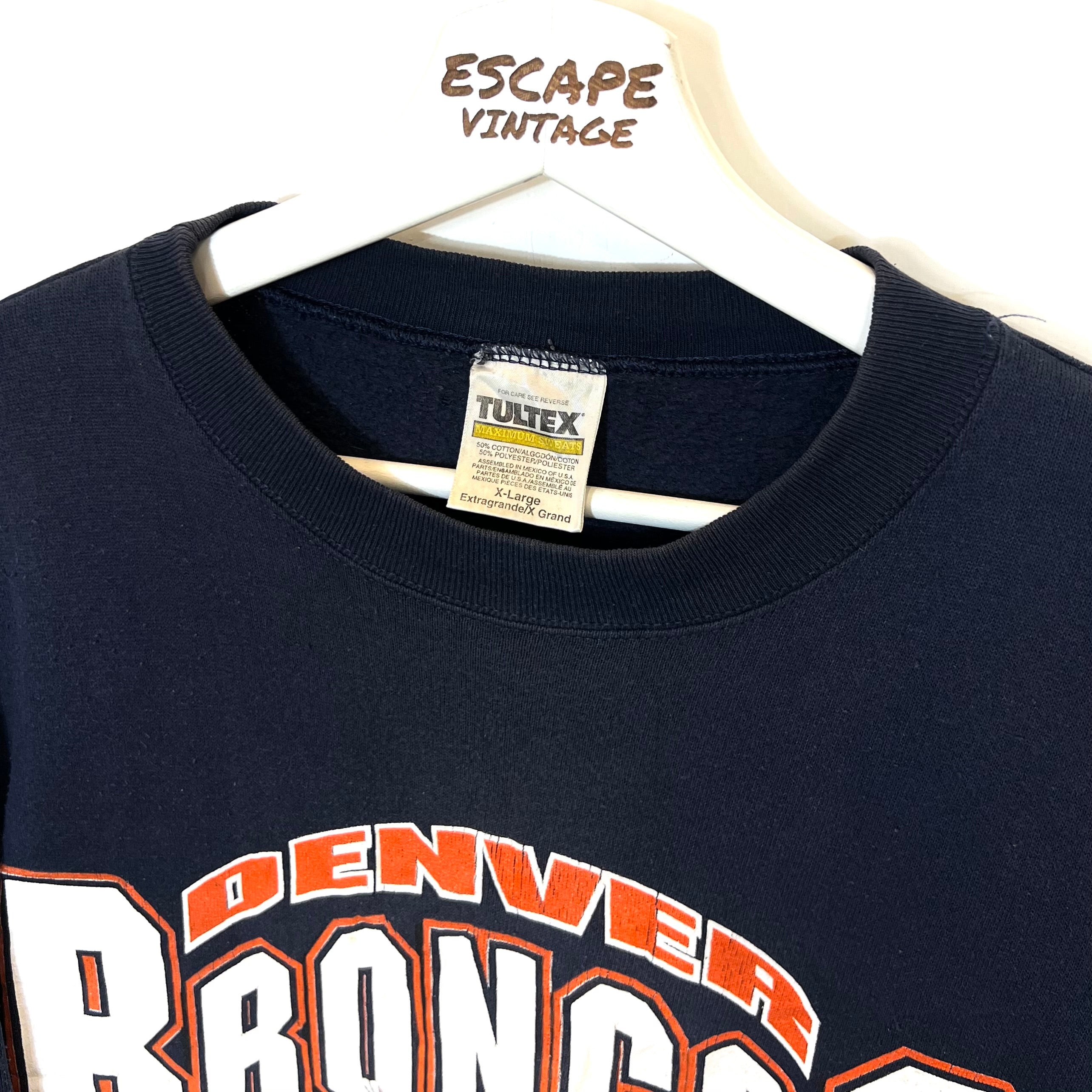 [RARA] 1999 Felpa Grafica NFL Broncos Vintage [XL]