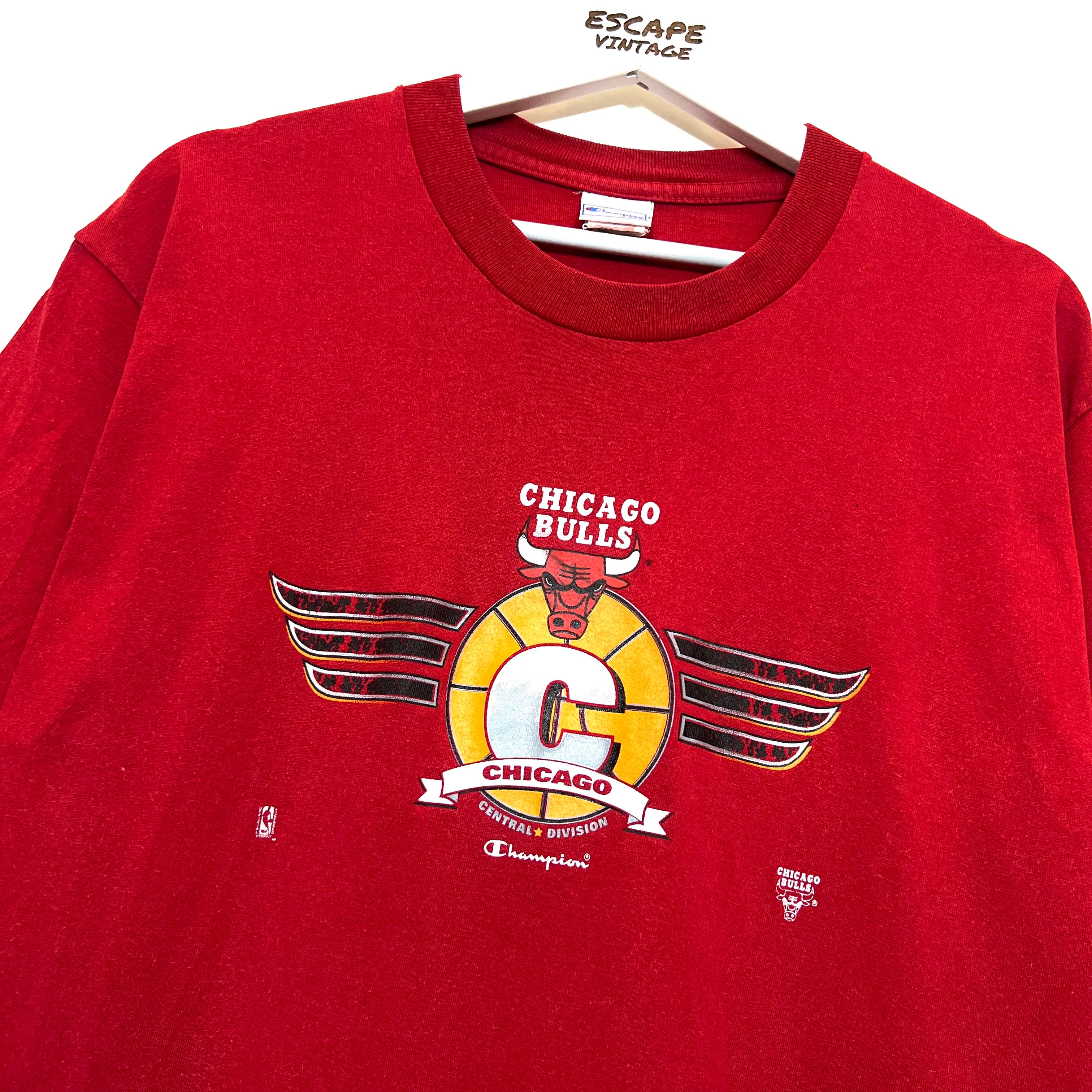 [SUPER RARA] 90s T-Shirt Champion Chicago Bulls Single Stitch Vintage [M]