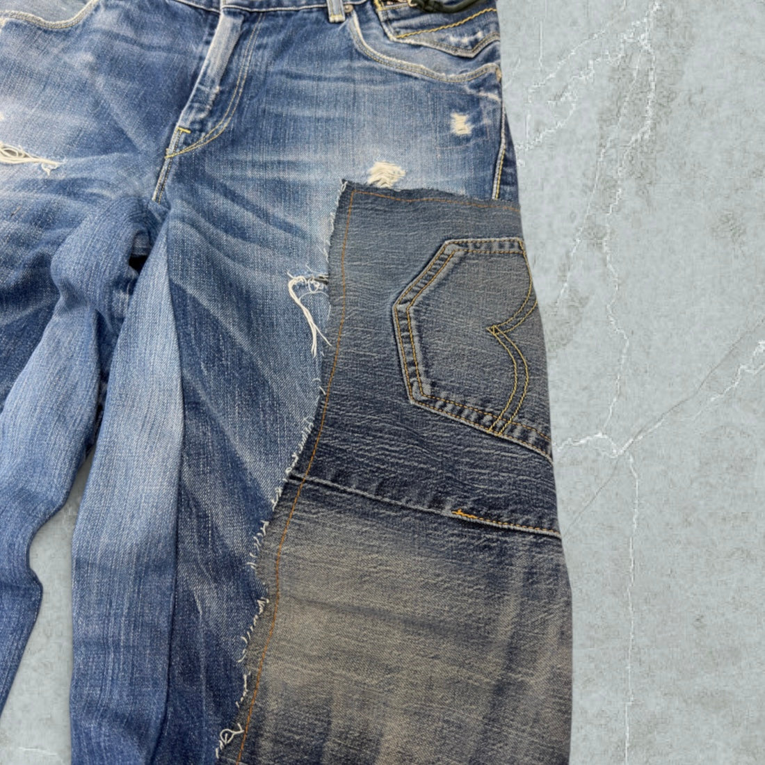 Jeans Levis Patchwork Super Baggy Vintage [46 IT]