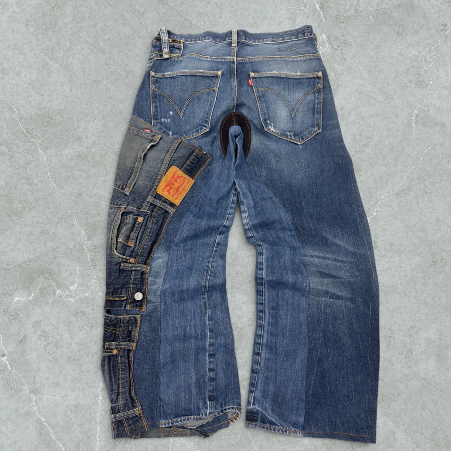Jeans Levis Patchwork Super Baggy Vintage [46 IT]