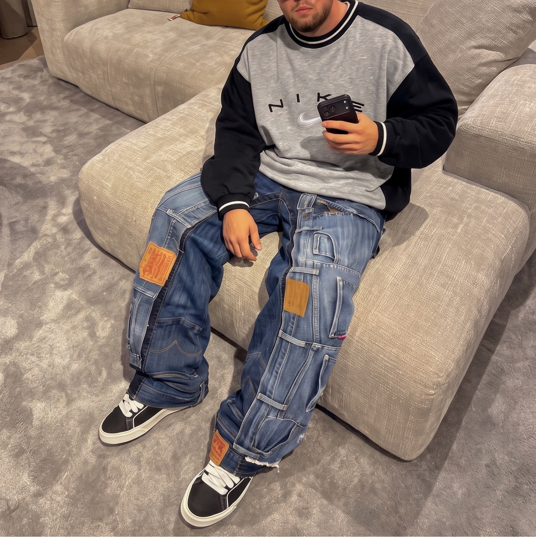 [LIMITED EDITION] Jeans Levis Patchwork Ultra Baggy Vintage [45 IT]