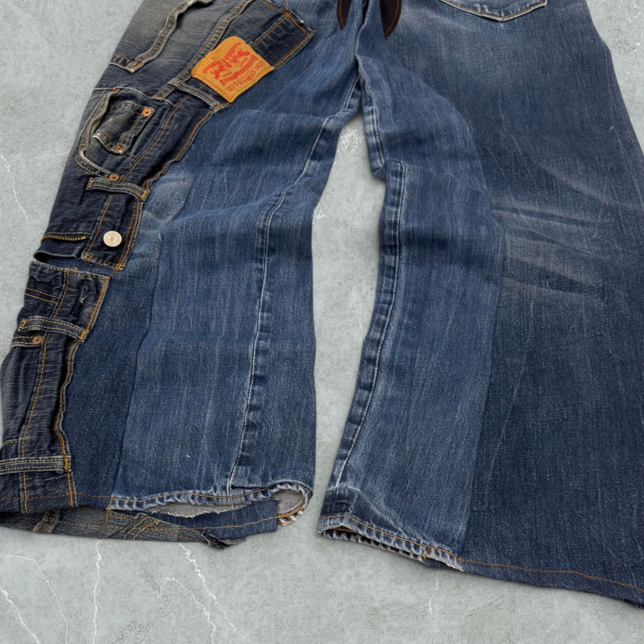 Jeans Levis Patchwork Super Baggy Vintage [46 IT]