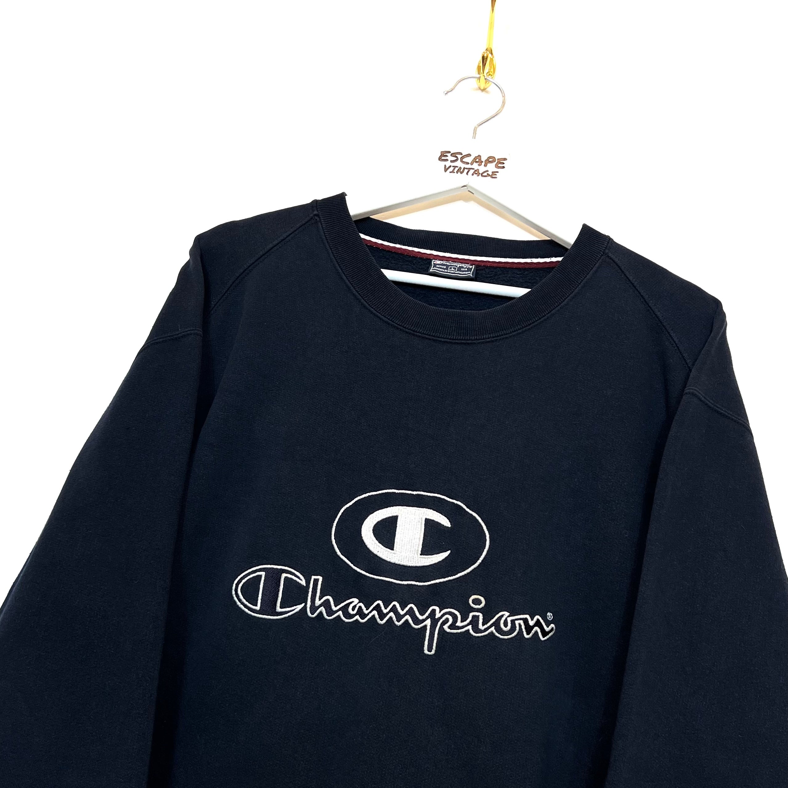00s Felpa Champion Big Logo Vintage [L]