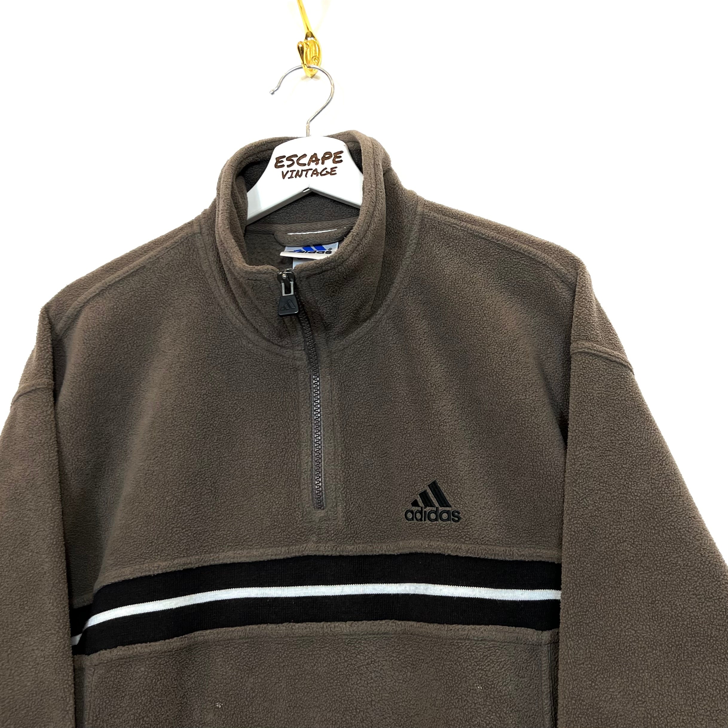 90s Felpa Adidas In Pile Vintage [XL]