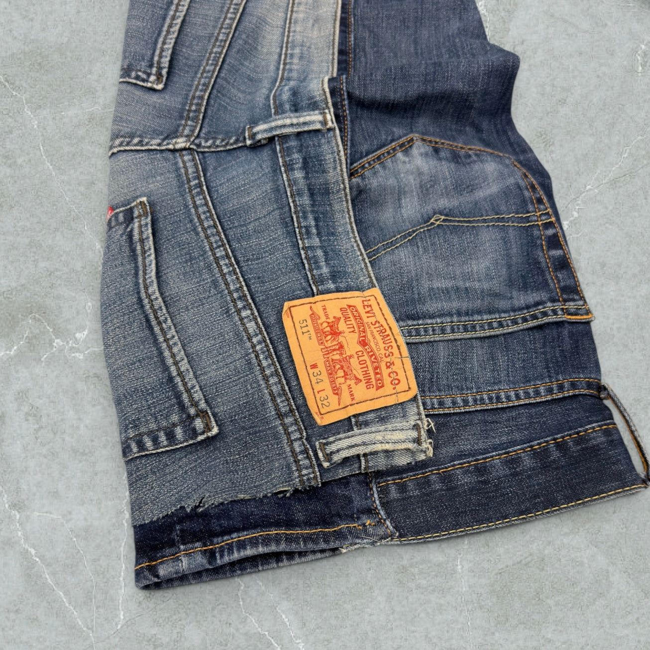 Jeans Levis 519 Patchwork Ultra Baggy Vintage [43 IT]