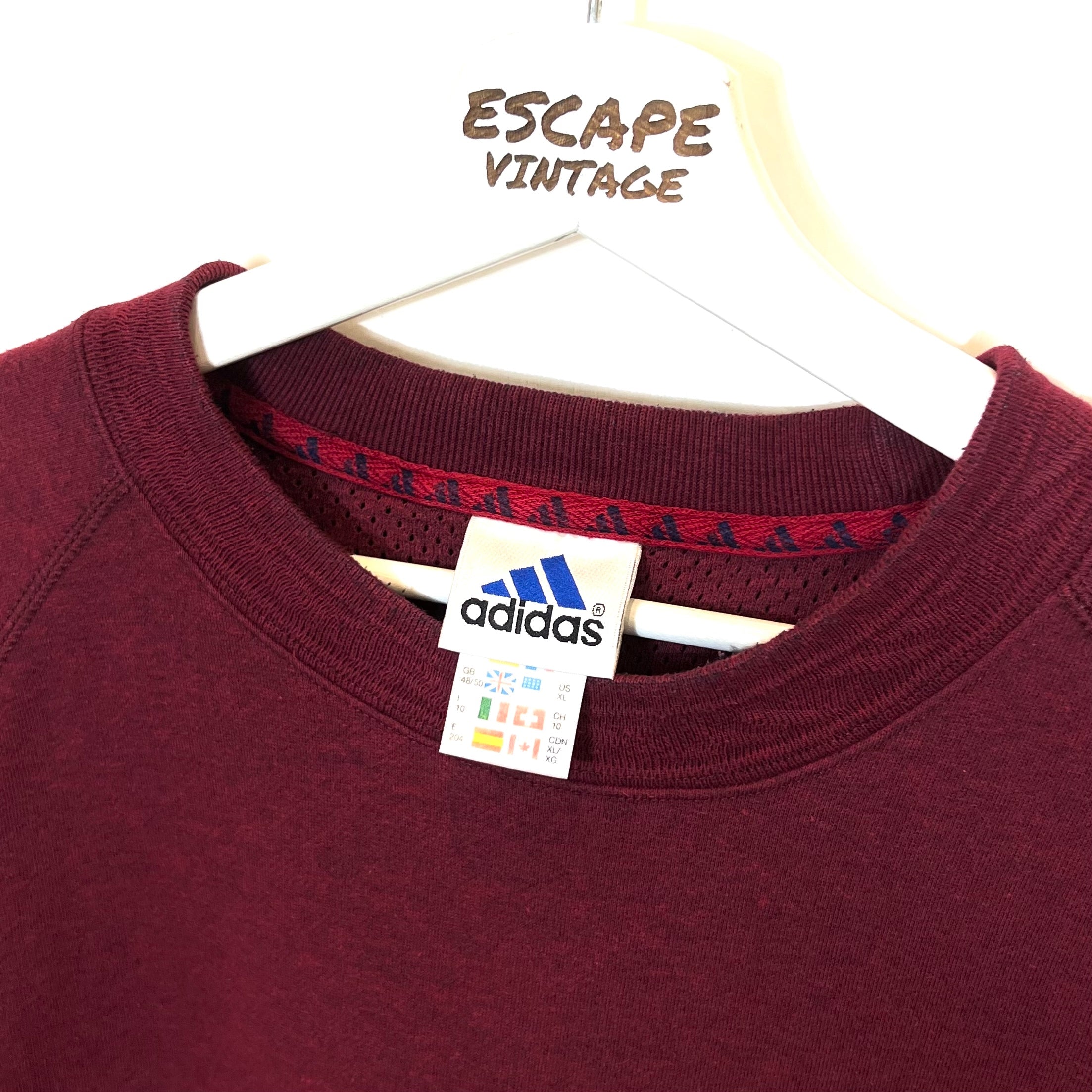 [RARA] 90s Felpa Adidas Big Logo Vintage [XL]