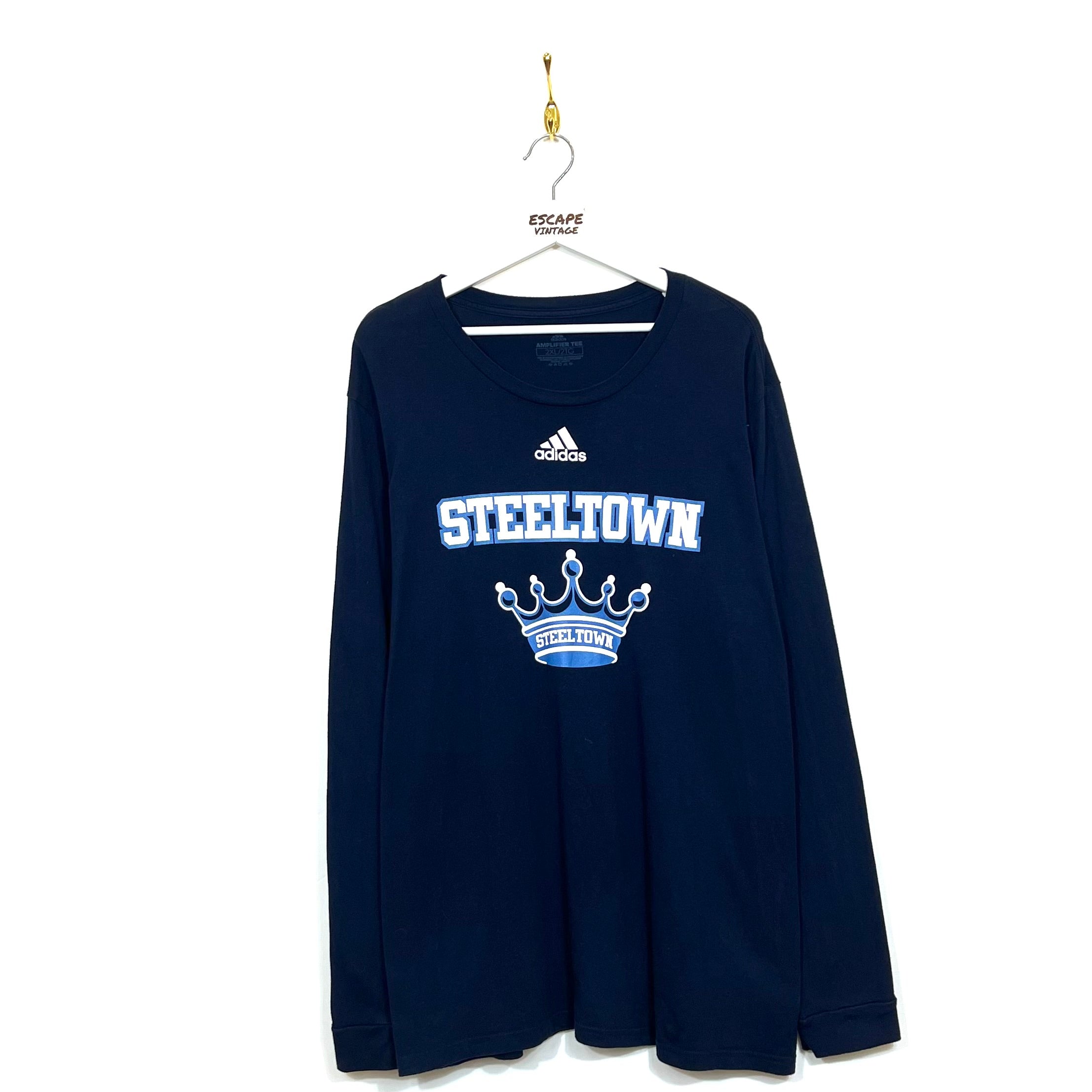 00s T-Shirt Adidas Maniche Lunghe Vintage [XXL]