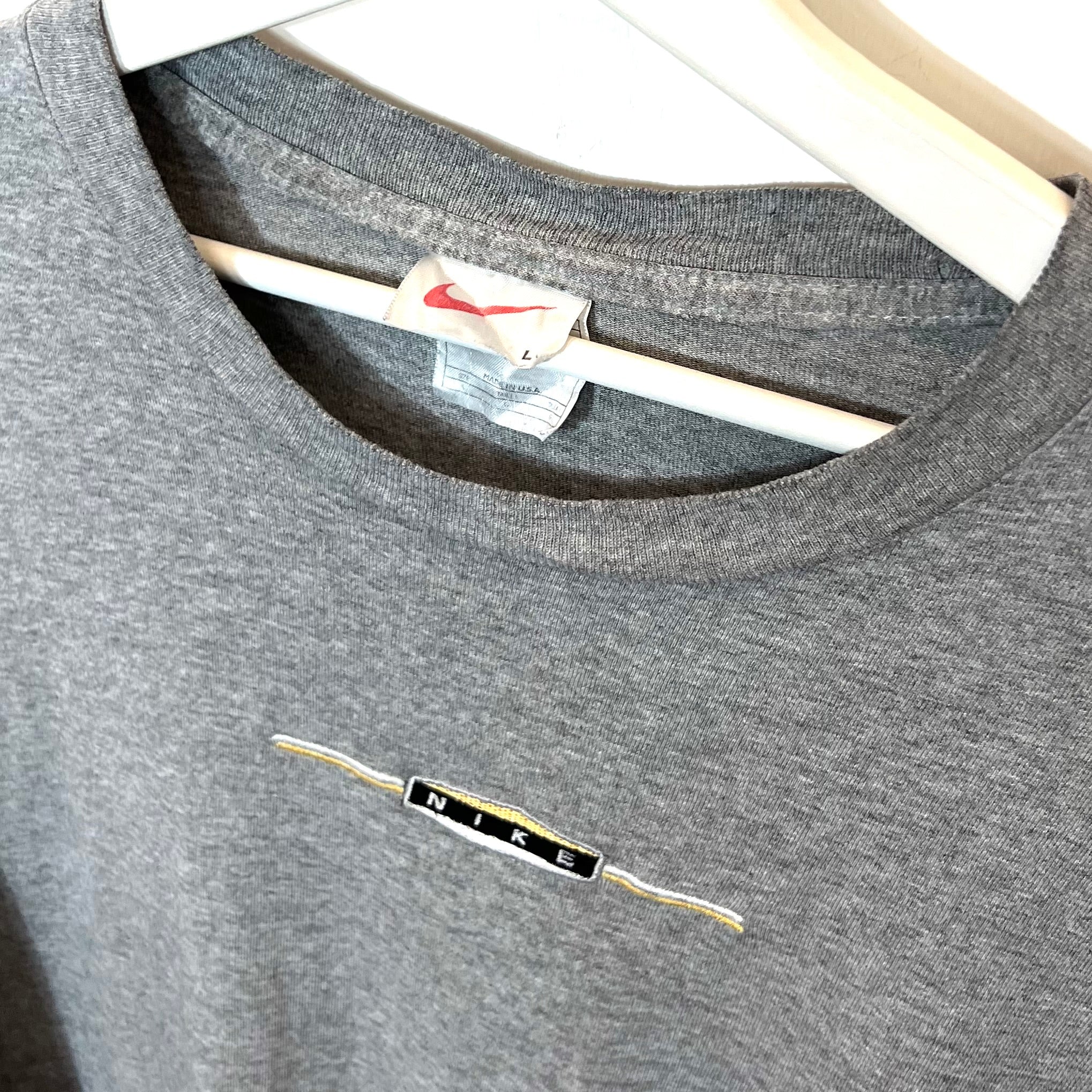 [RARA] 90s T-Shirt Nike Spellout Maniche Lunghe Vintage [L]