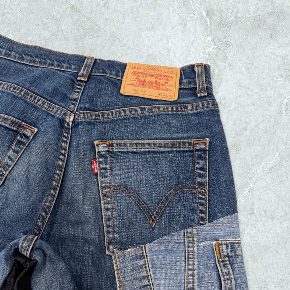 Jeans Levis 525 Patchwork Ultra Baggy Vintage [44 IT]