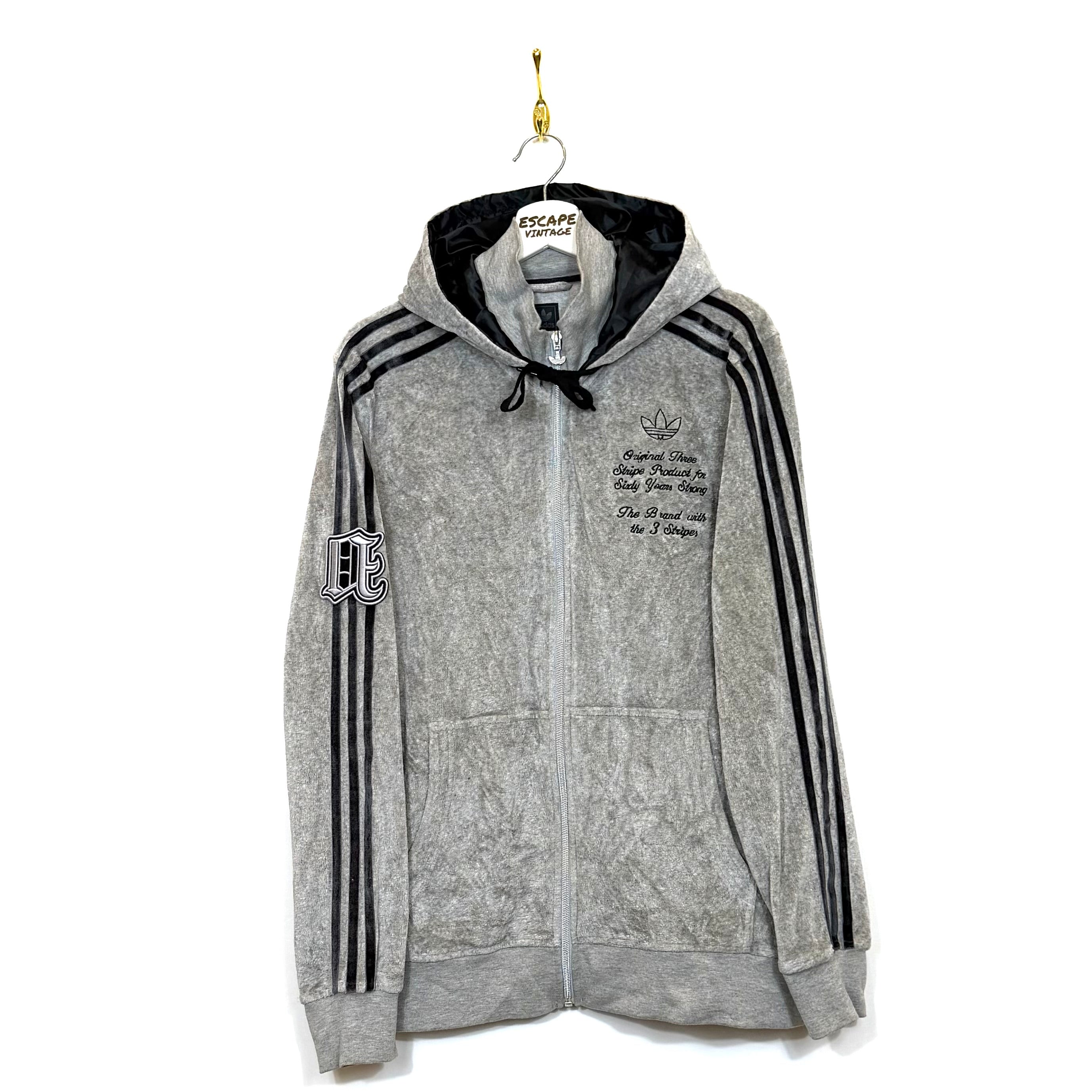 00s Felpa Adidas In Velluto Vintage [M]