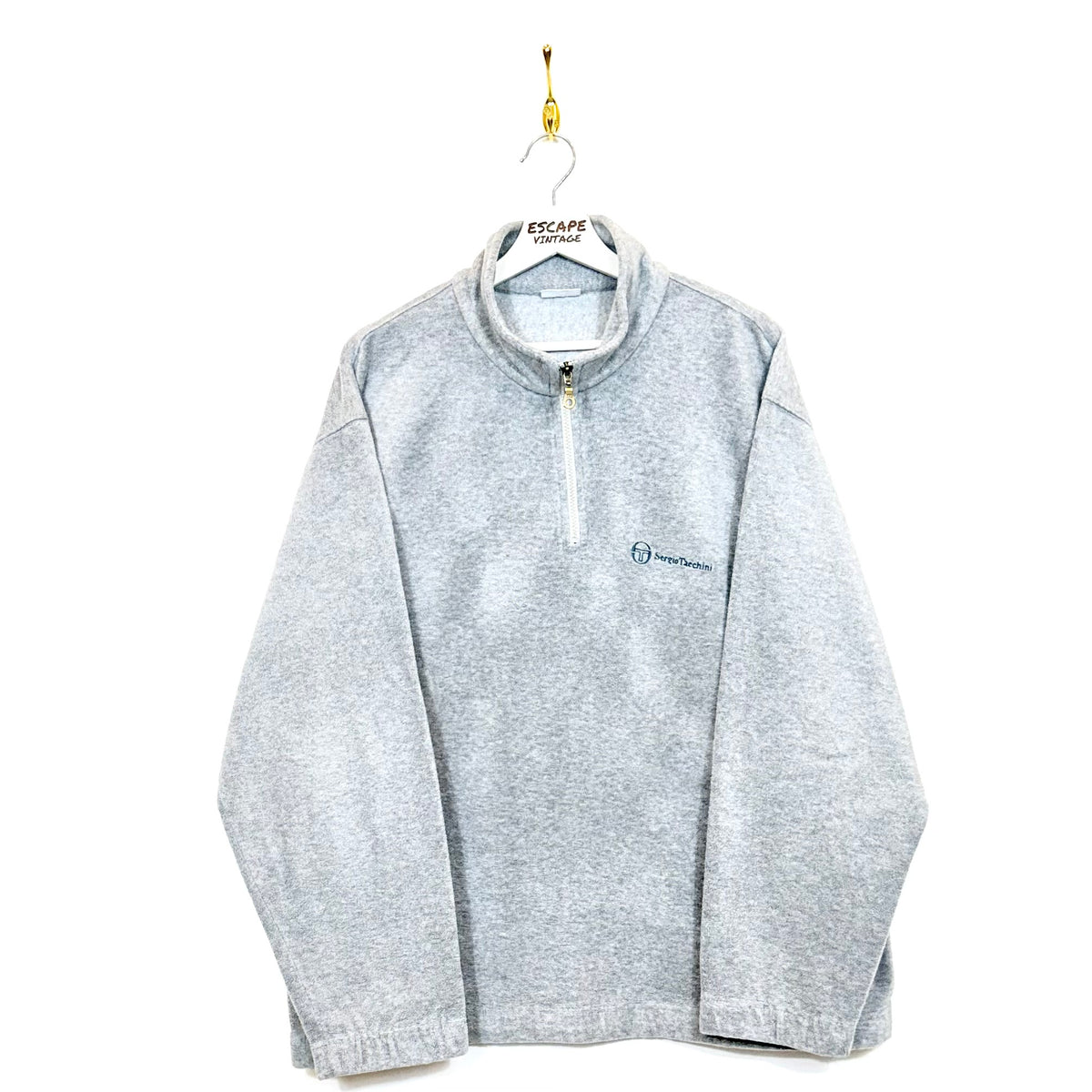 90s Felpa Sergio Tacchini 1/4 Zip In Pile Vintage [XL]