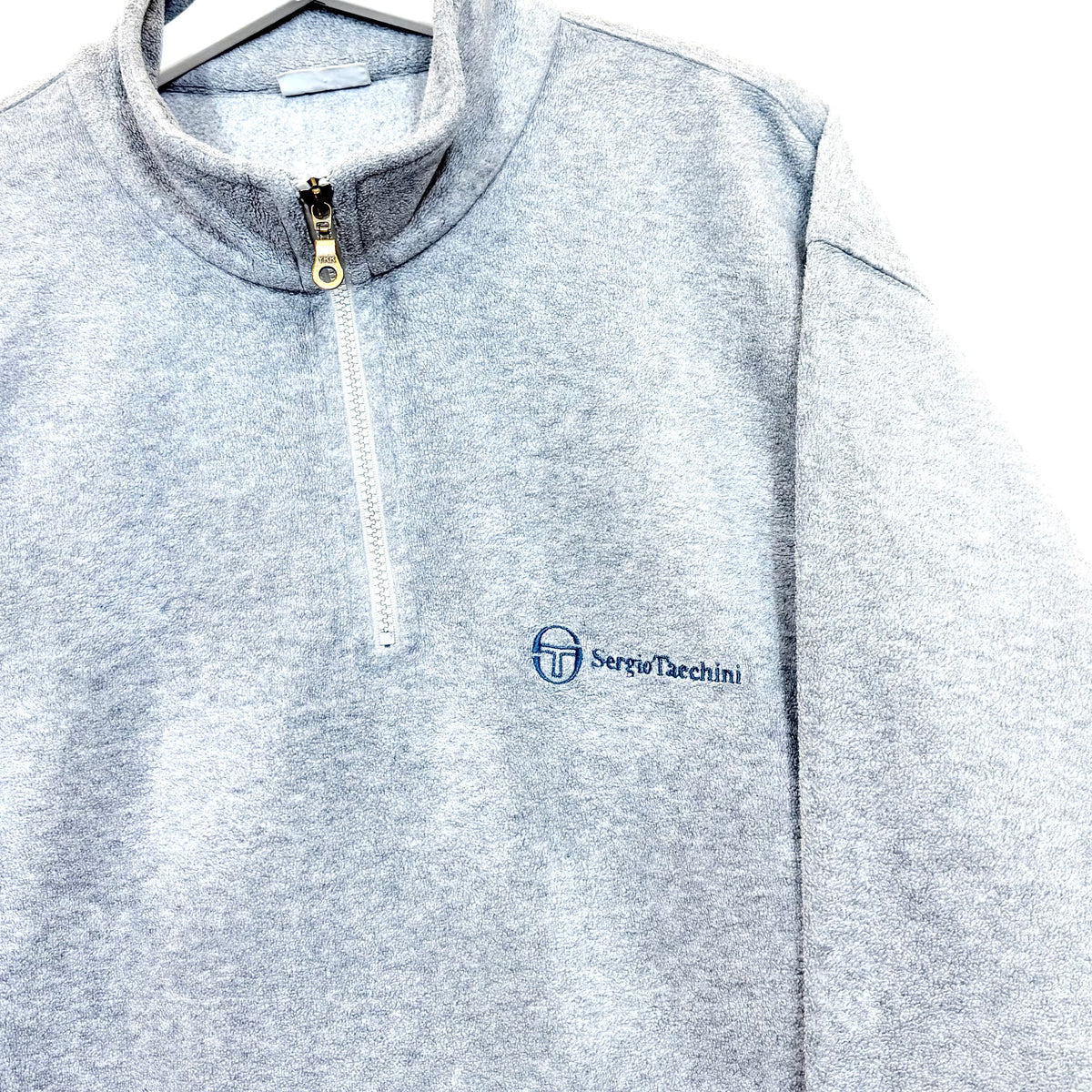 90s Felpa Sergio Tacchini 1/4 Zip In Pile Vintage [XL]